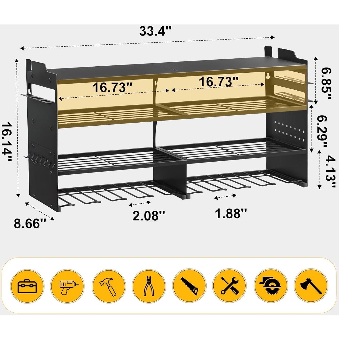 Organizador de Herramientas Oviitech Montaje en Pared 4 Niveles