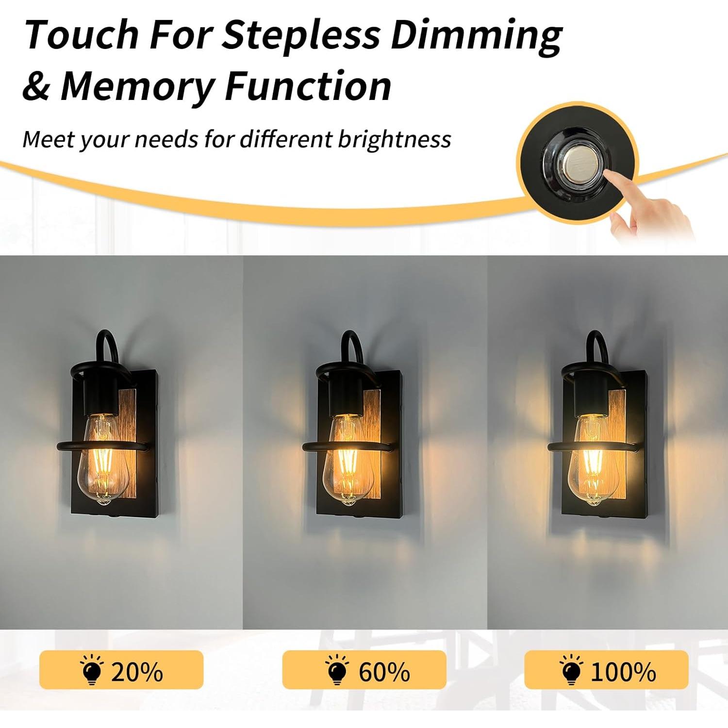 Lámpara de Pared Vintage ThyFenno Recargable 17.8x12.7cm