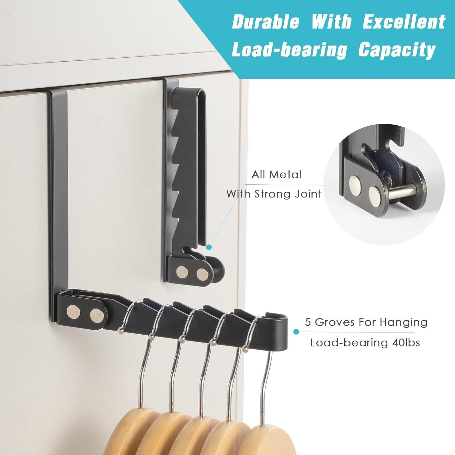 Percheros Metálicos TASEVO para Secar Ropa - 2 Piezas Ajustables