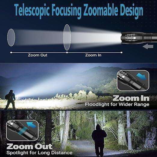 Linterna LED MODOAO 2000 Lúmenes Ajustable para Camping