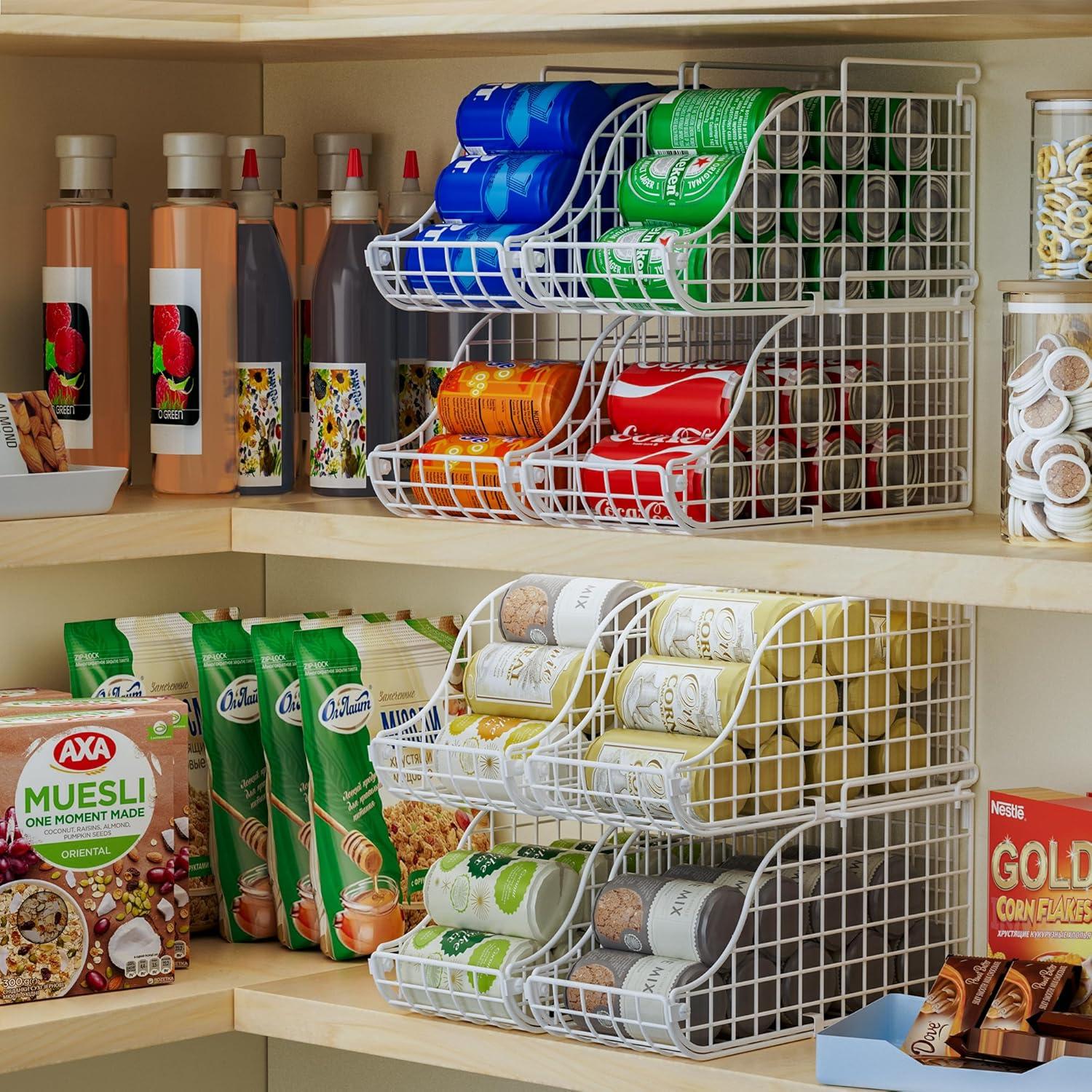 Organizador de Latas Apilable Sonyabecca 3-Pack Blanco