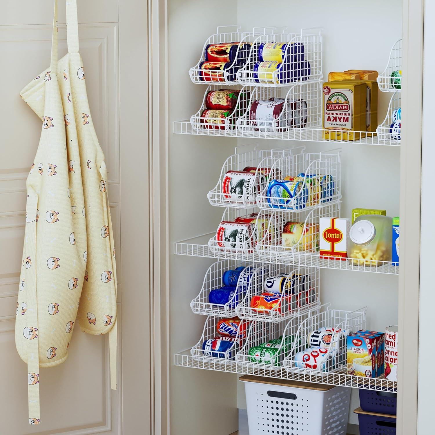 Organizador de Latas Apilable Sonyabecca 3-Pack Blanco