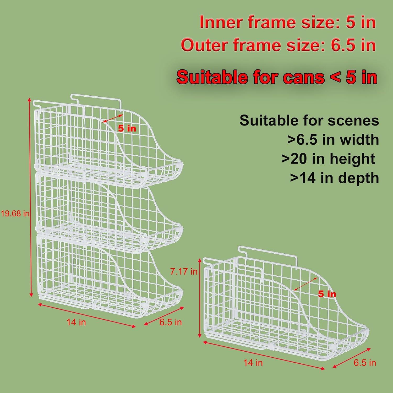 Organizador de Latas Apilable Sonyabecca 3-Pack Blanco