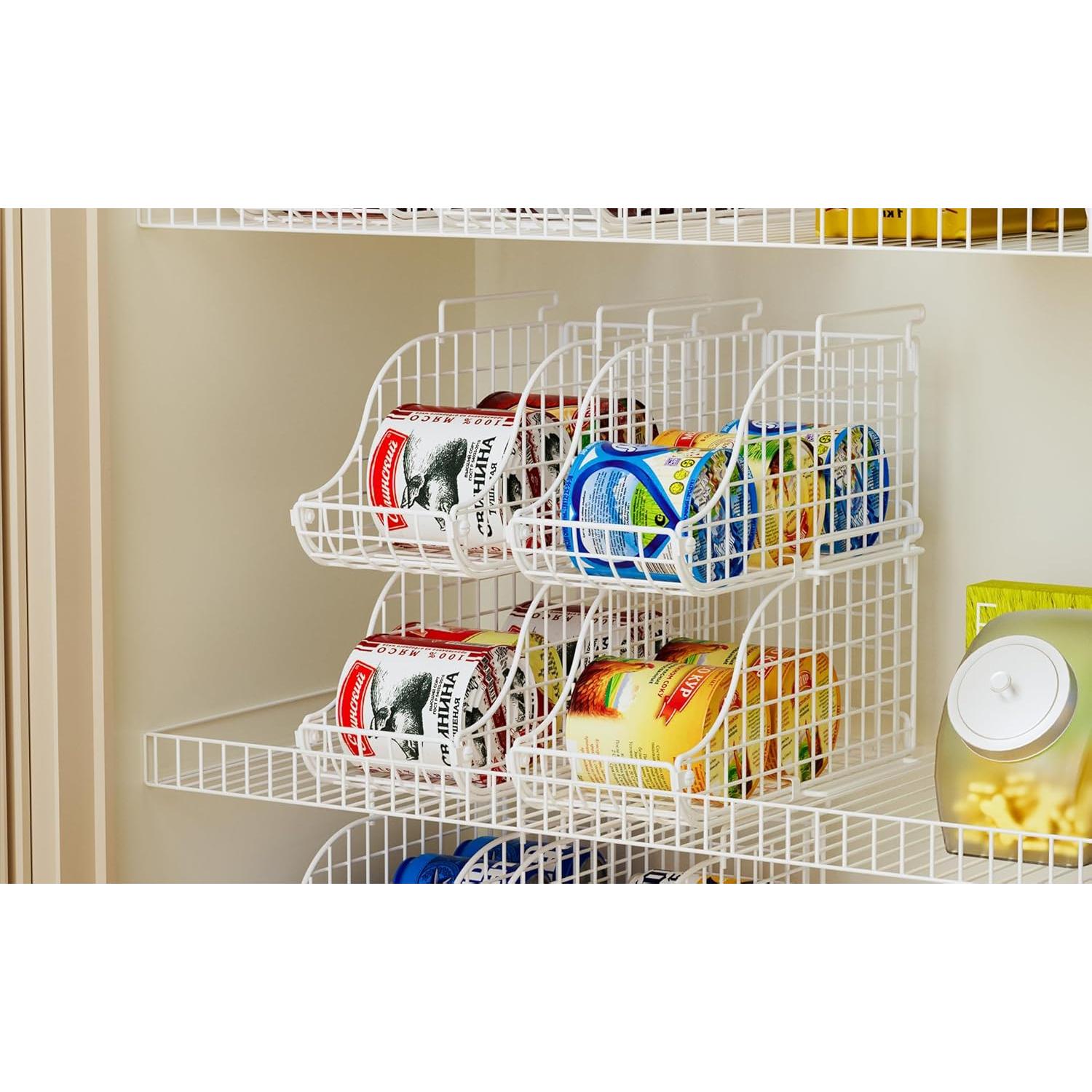Organizador de Latas Apilable Sonyabecca 3-Pack Blanco