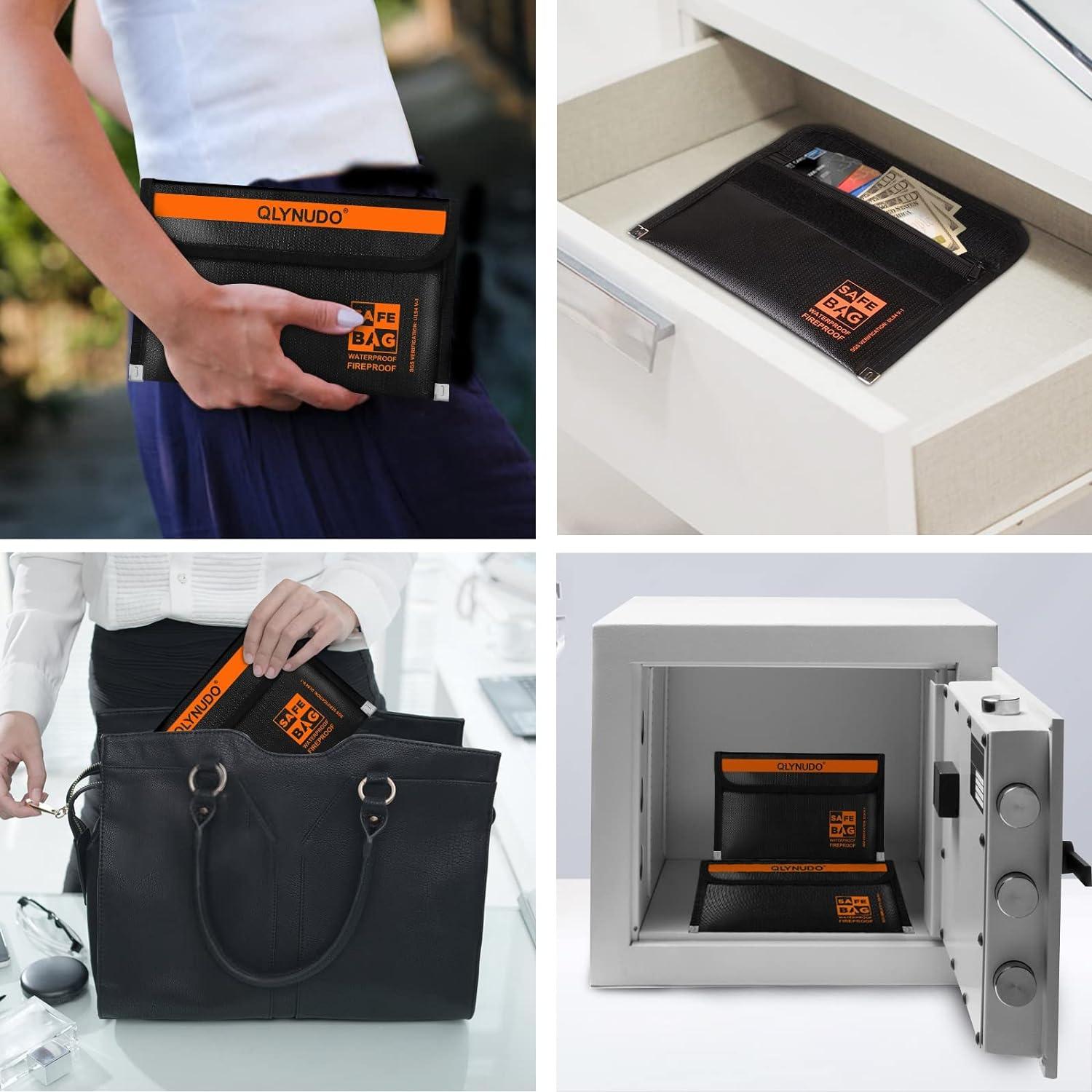 Bolsas a Prueba de Fuego QLYNUDO 2 Piezas Impermeables