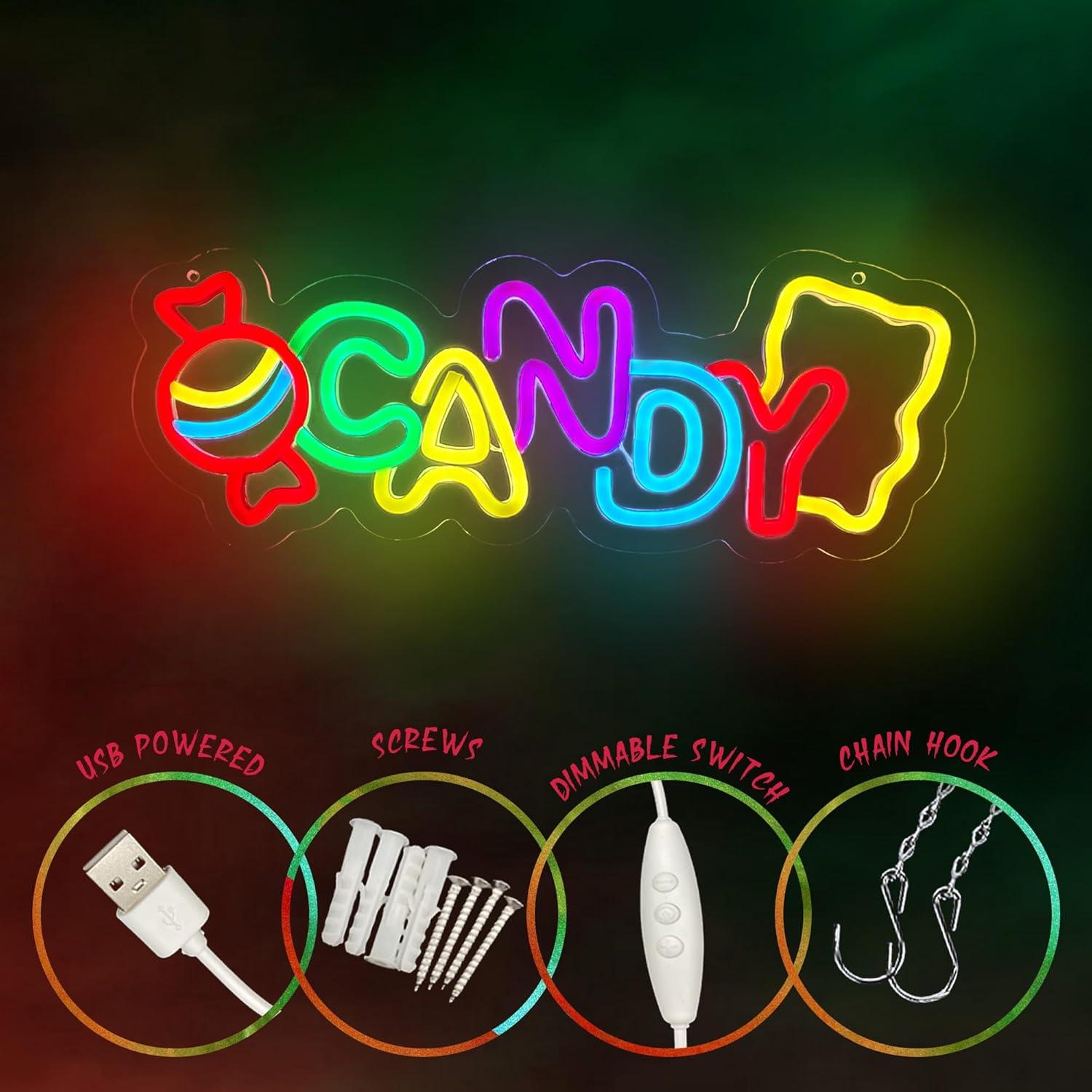 Cartel de Neón LED Dulce TAGEEKOO para Decoración Infantil