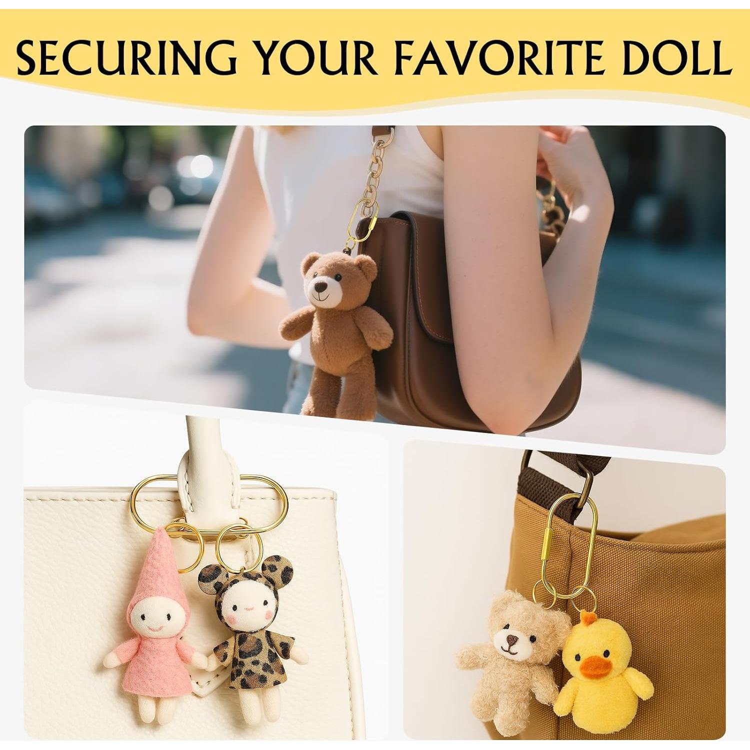 Anillas de Llave de Latón Tiezzi Gold, 4 Piezas con Carabinero