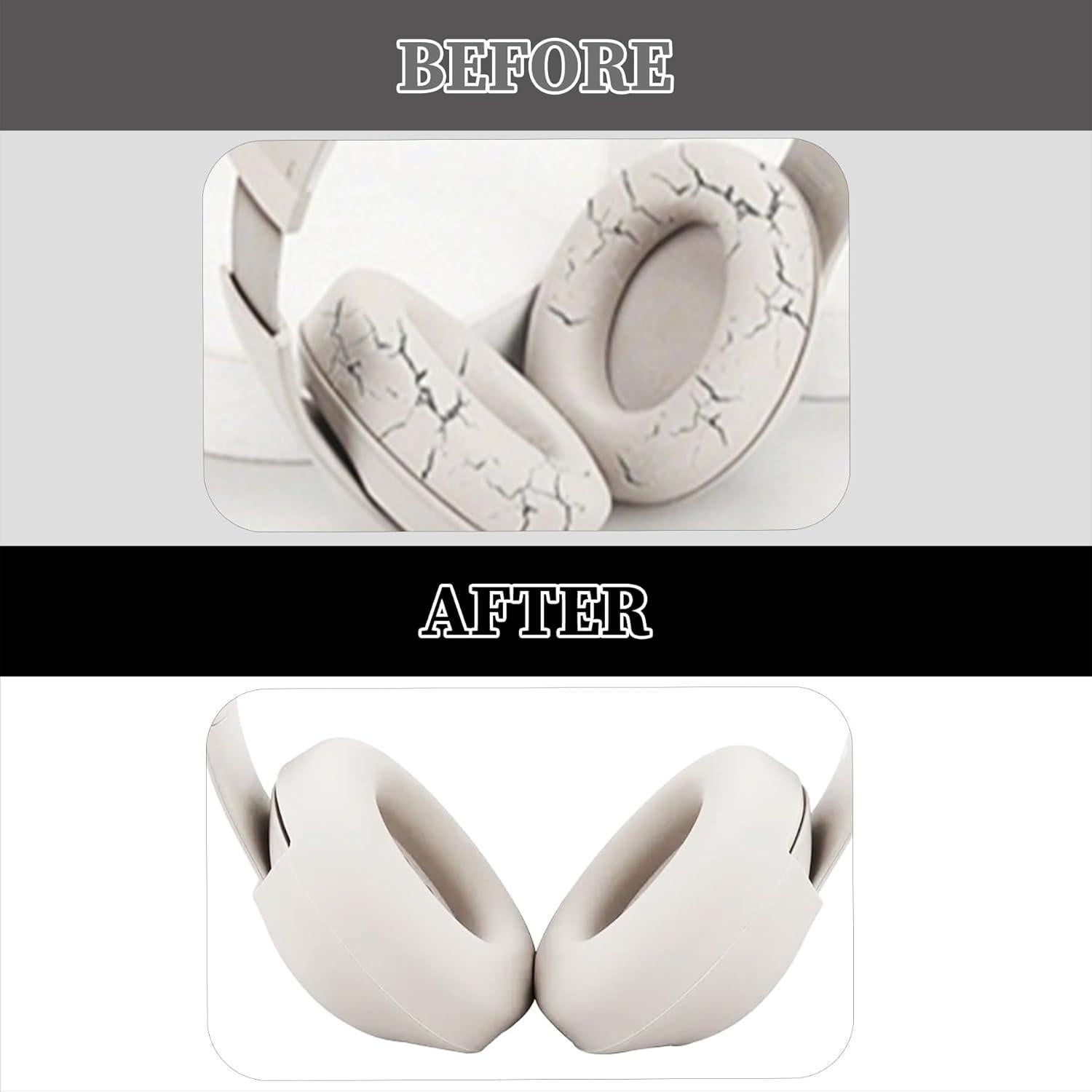 Cubiertas de almohadillas Aiivioll para auriculares Beats Studio Pro - Silicona lavable y resistente al sudor