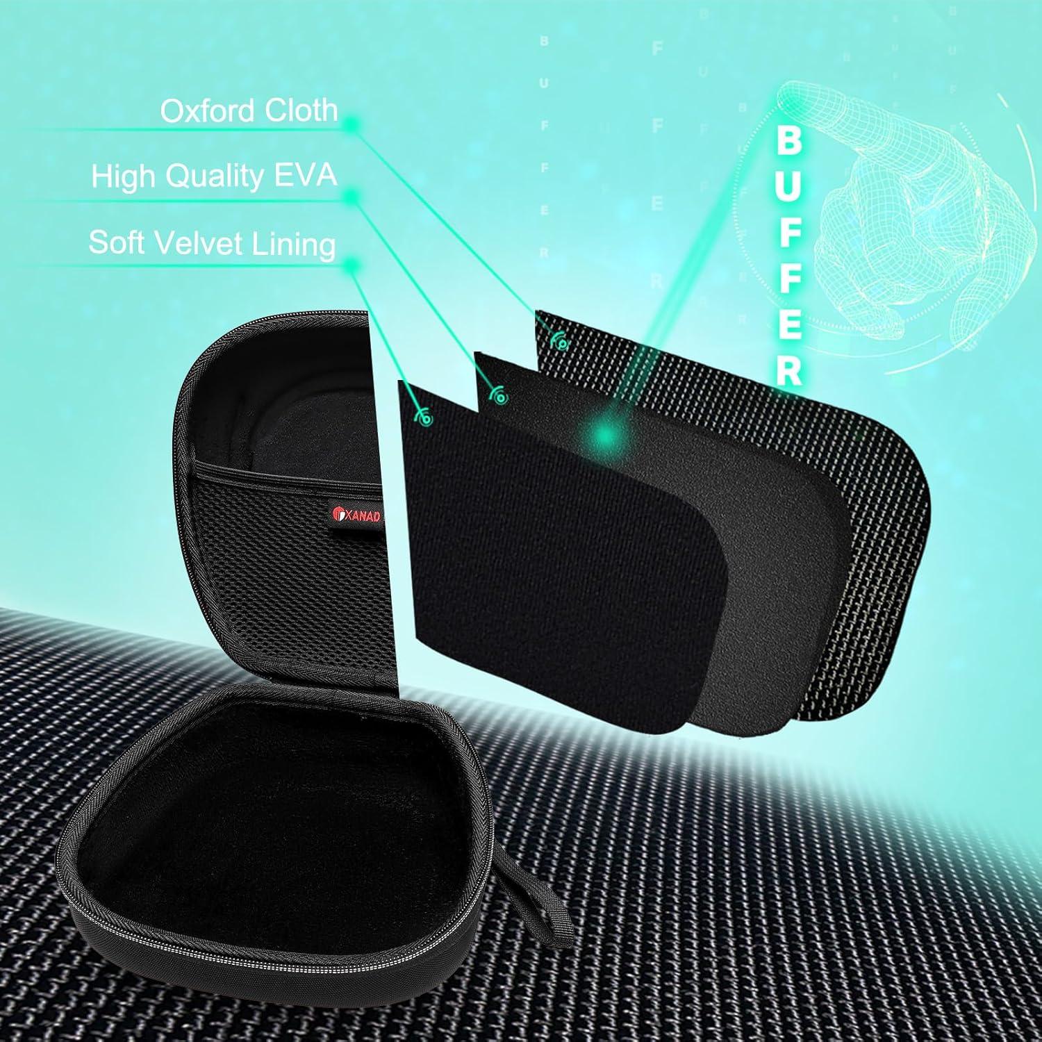 Funda Dura XANAD para Auriculares Logitech y JLab - Negro