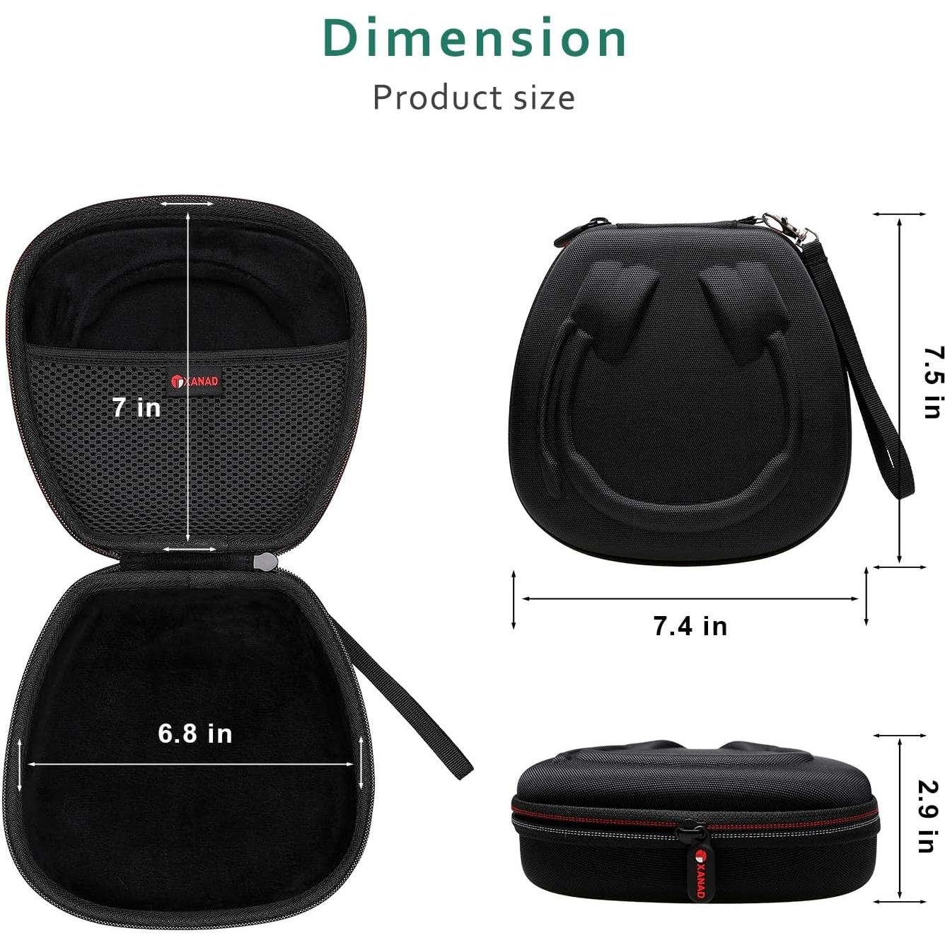 Funda Dura XANAD para Auriculares Logitech y JLab - Negro