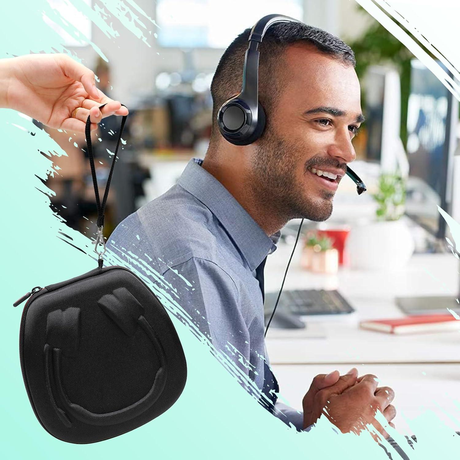 Funda Dura XANAD para Auriculares Logitech y JLab - Negro