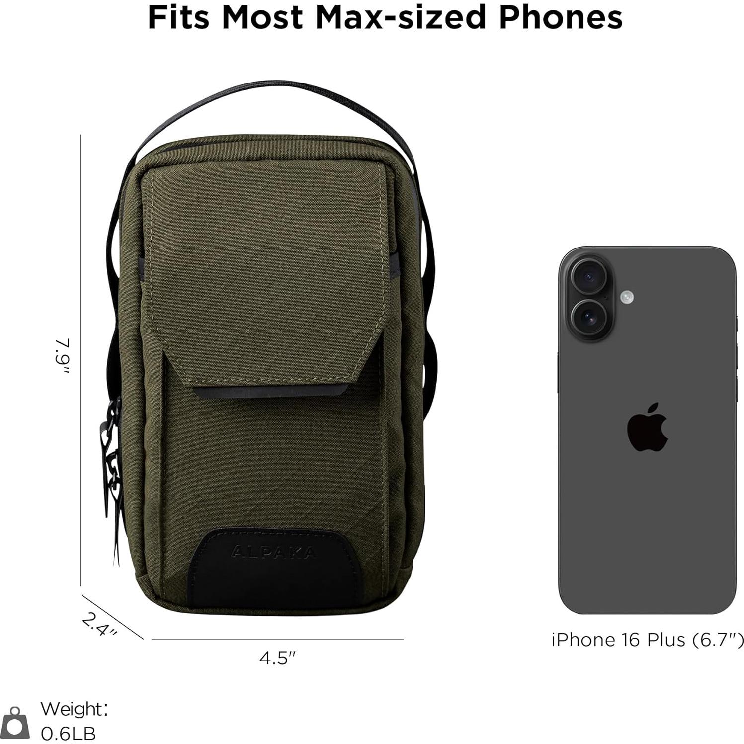 Bolsa Cruzada ALPAKA Modular Sling V2 Verde Militar 11.4x20.1cm