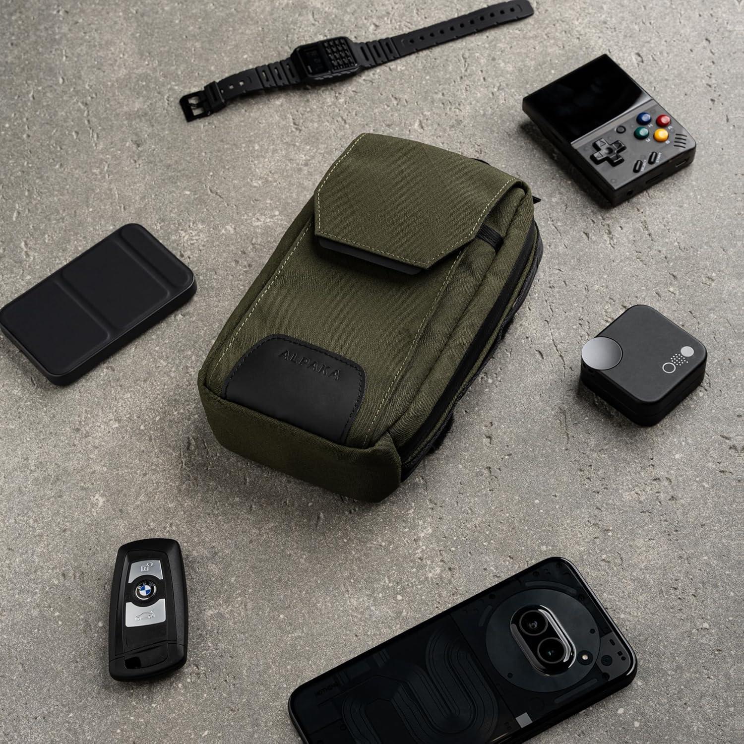 Bolsa Cruzada ALPAKA Modular Sling V2 Verde Militar 11.4x20.1cm