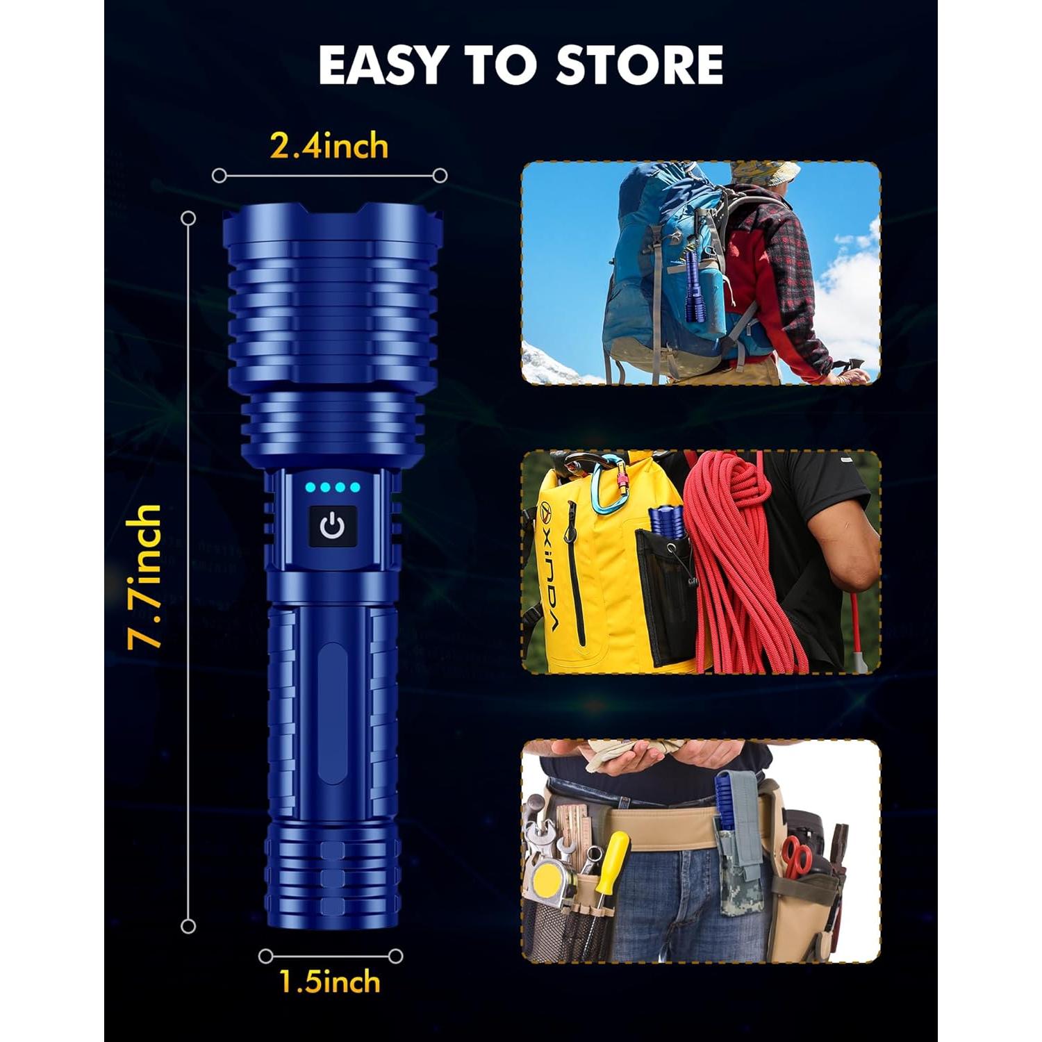 Linterna Táctica Impermeable baibian XHP160-A8 5000 Lúmenes