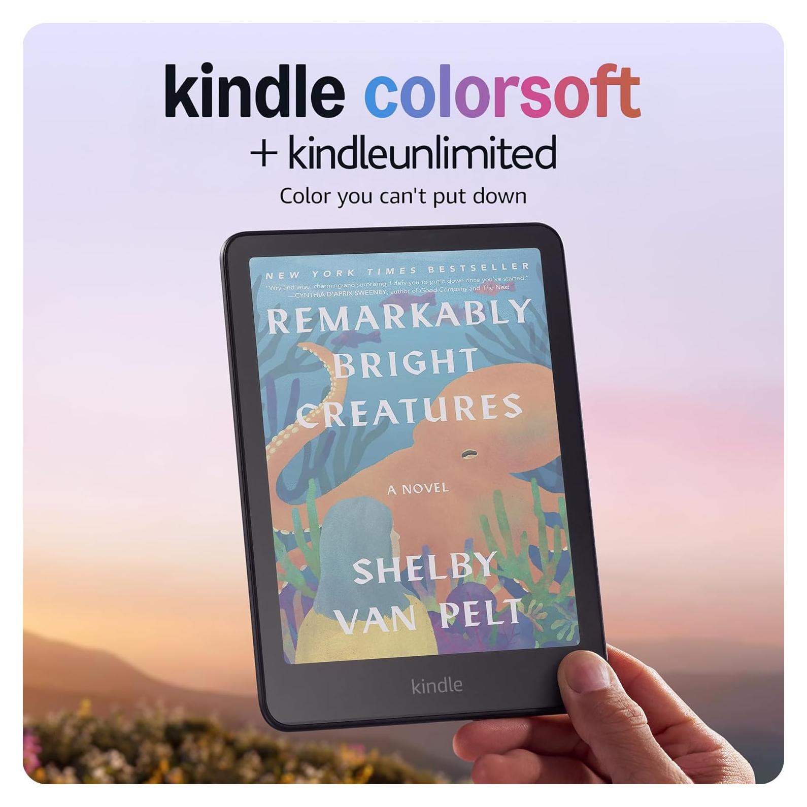 Amazon Kindle Colorsoft 16 GB (newest model) – With color display and adjustable warm light – No Ads – Black + 3 Months of Kindle Unlimited (with auto-renewal)