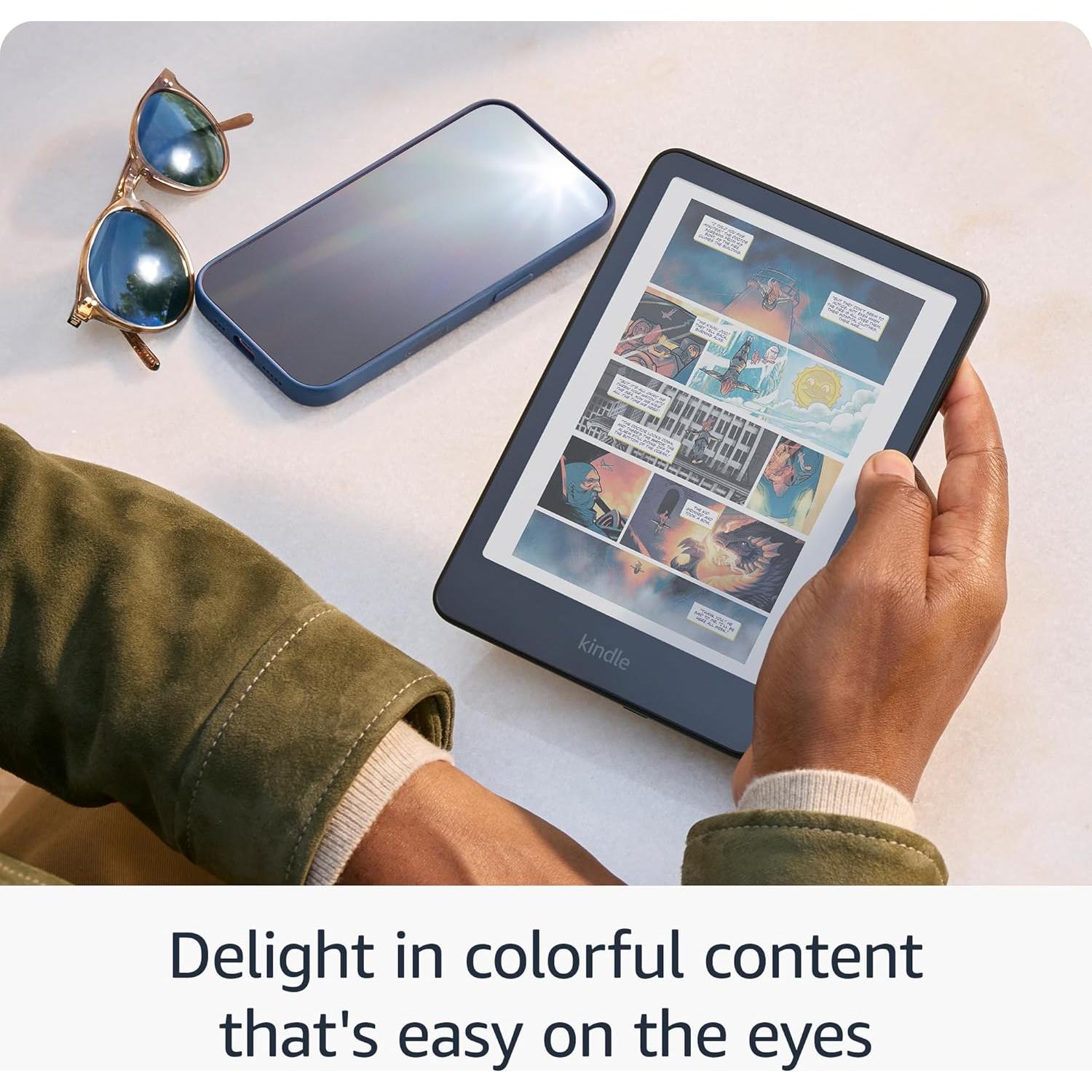 Amazon Kindle Colorsoft 16 GB (newest model) – With color display and adjustable warm light – No Ads – Black + 3 Months of Kindle Unlimited (with auto-renewal)