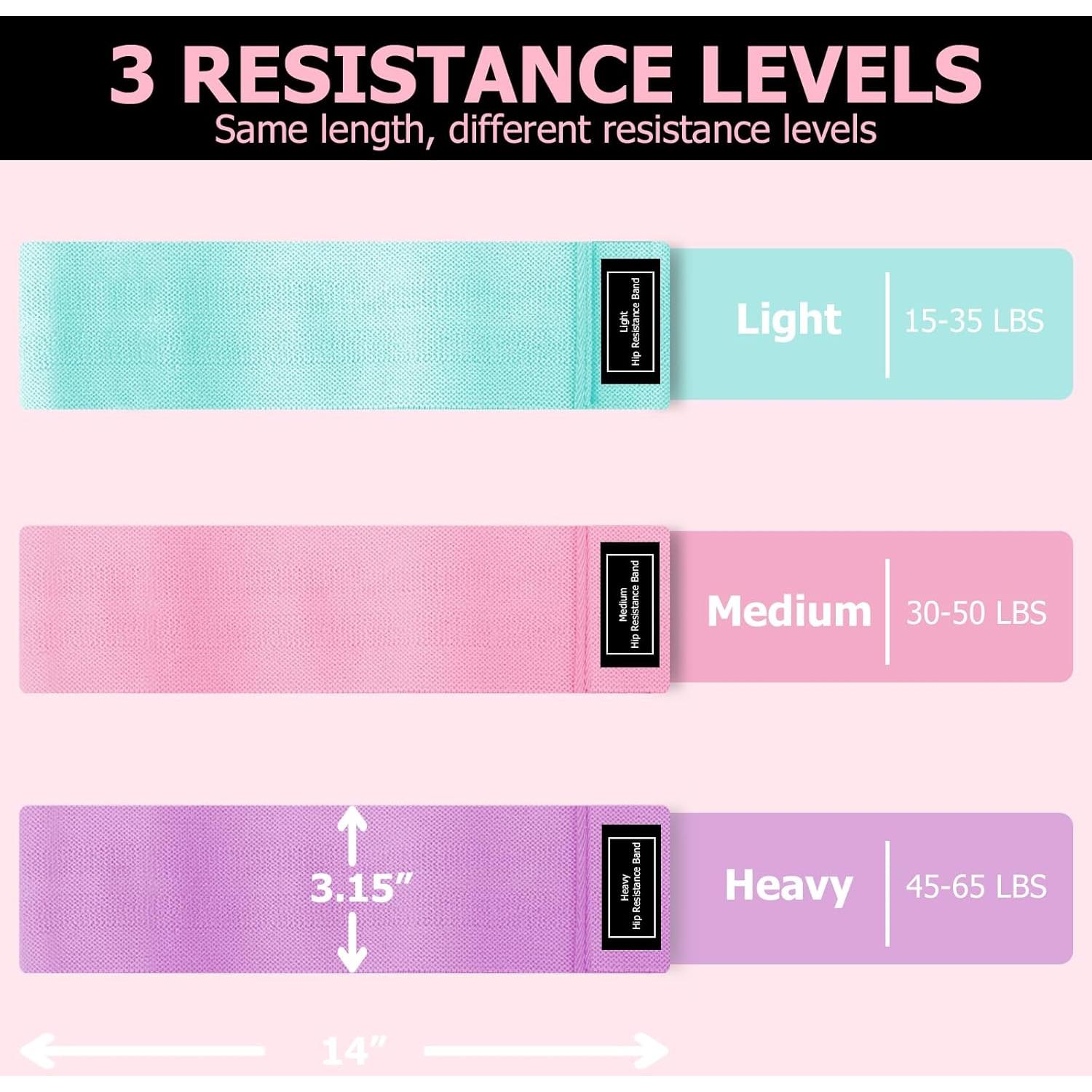 Juego de Bandas de Resistencia Kosair - 3 Niveles Antideslizantes