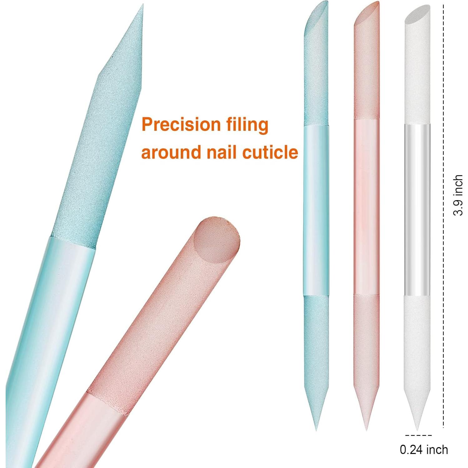 Juego de 3 Empujadores de Cutículas de Vidrio Mudder - Portátiles