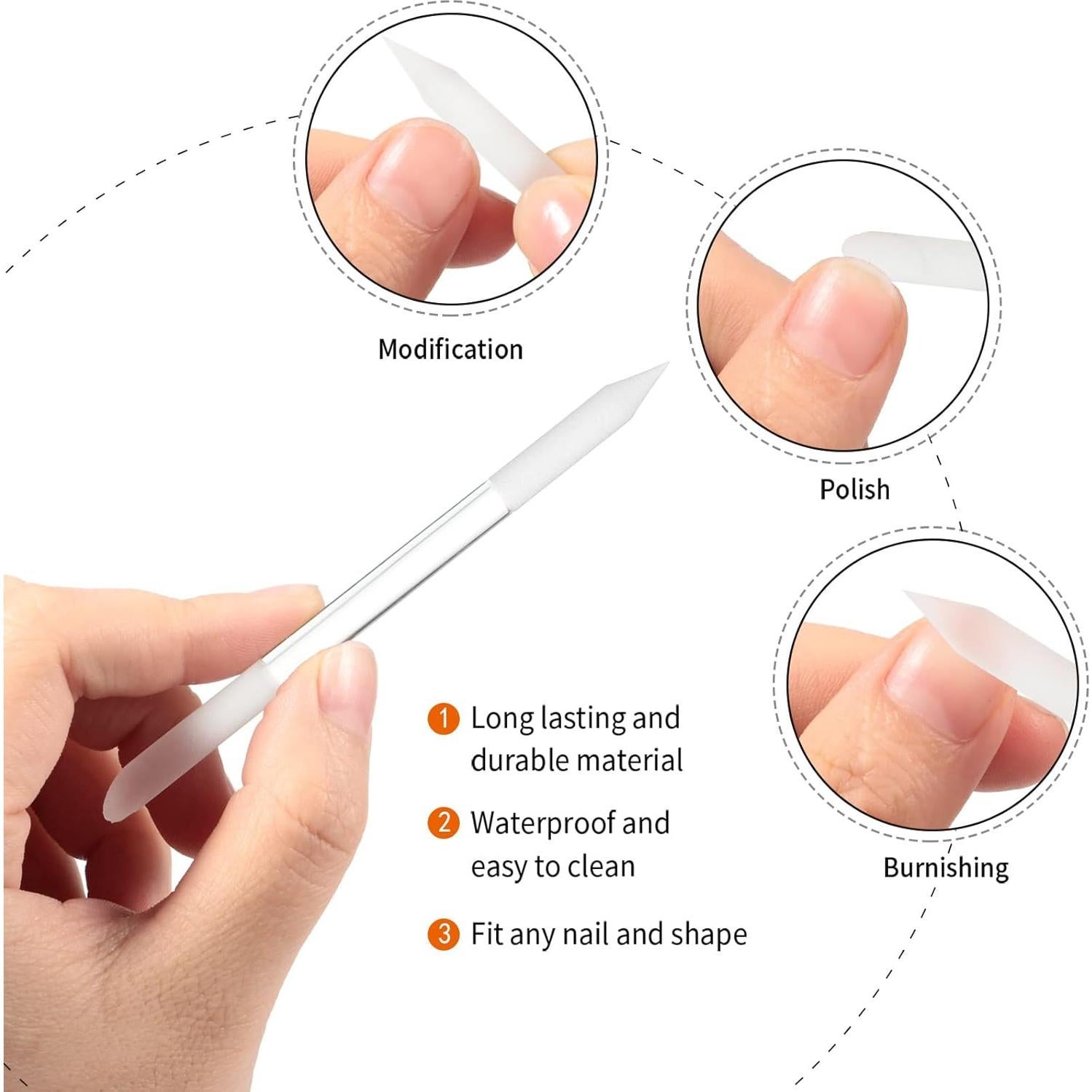Juego de 3 Empujadores de Cutículas de Vidrio Mudder - Portátiles