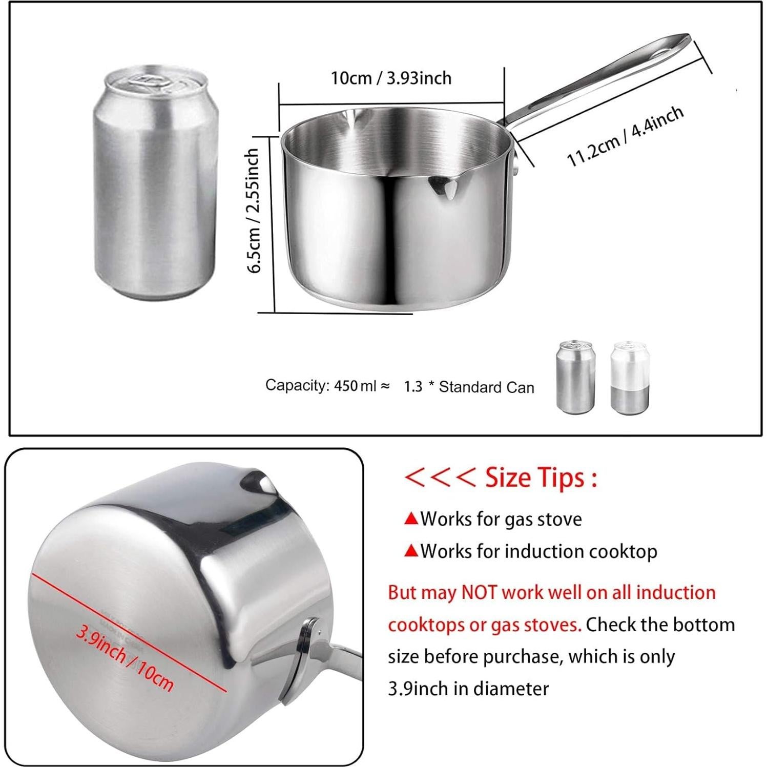 Cacerola Derretir Mantequilla IMEEA 300ml Acero Inoxidable