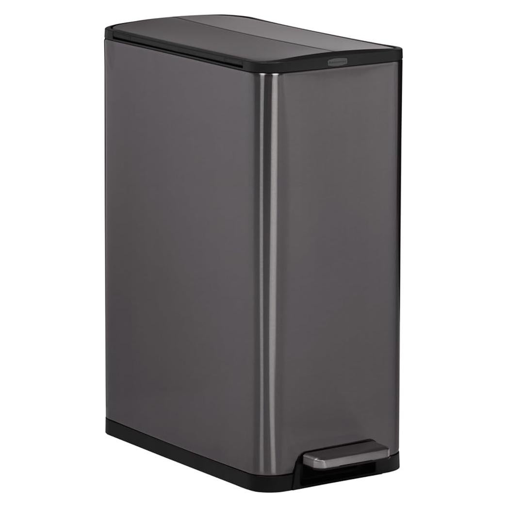 Papelera Slim Step-On Rubbermaid Elite 12 Galones Carbón
