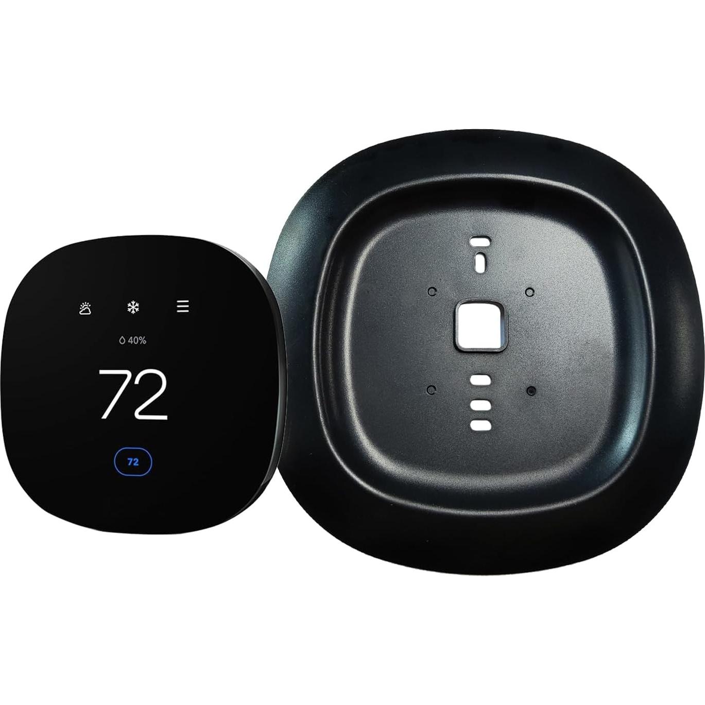 Placa de Montaje Decorativa Negra para Termostato Ecobee