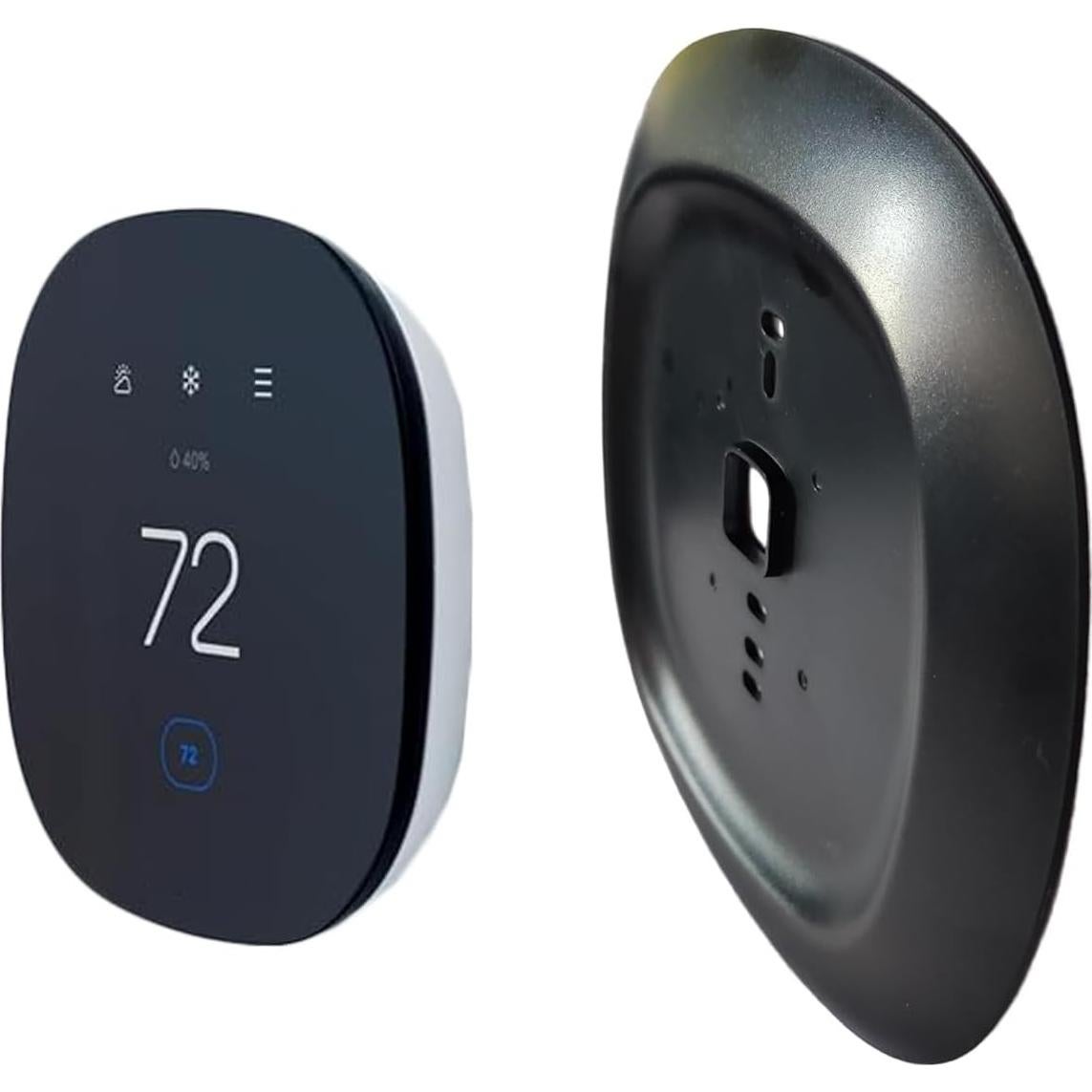 Placa de Montaje Decorativa Negra para Termostato Ecobee