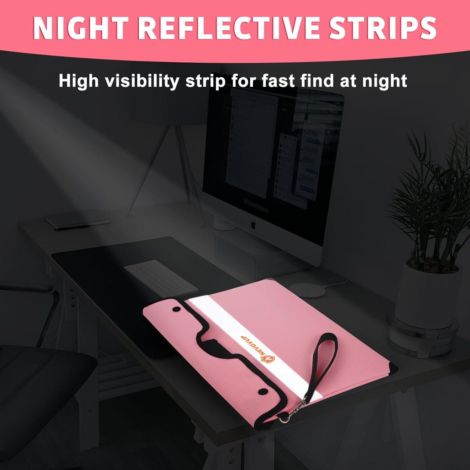 Bolsa a Prueba de Fuego NEVGVUP 26.67x20.32cm Rosa