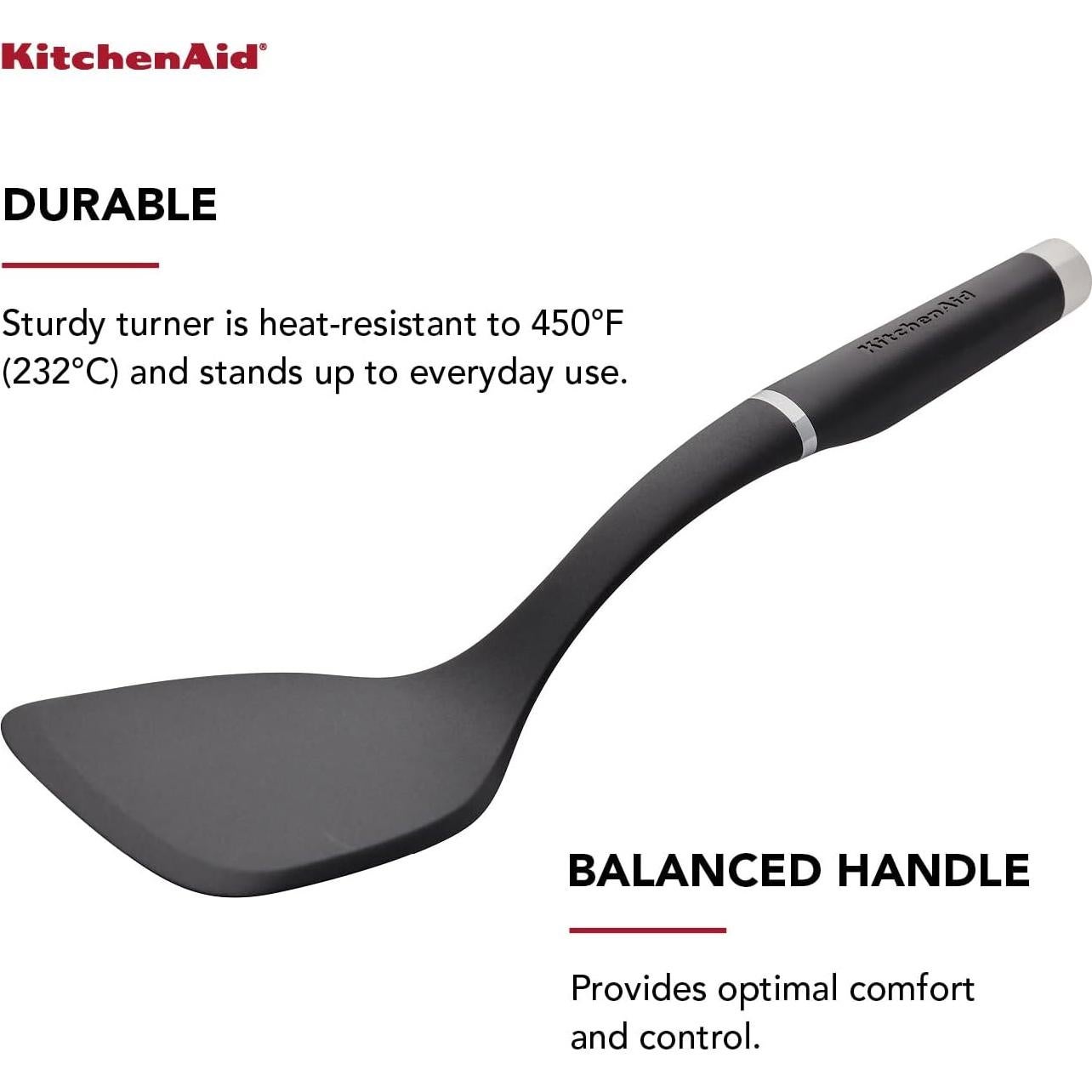 Espátula Sólida Grande KitchenAid KO001OHOBA Nylon 22.1cm