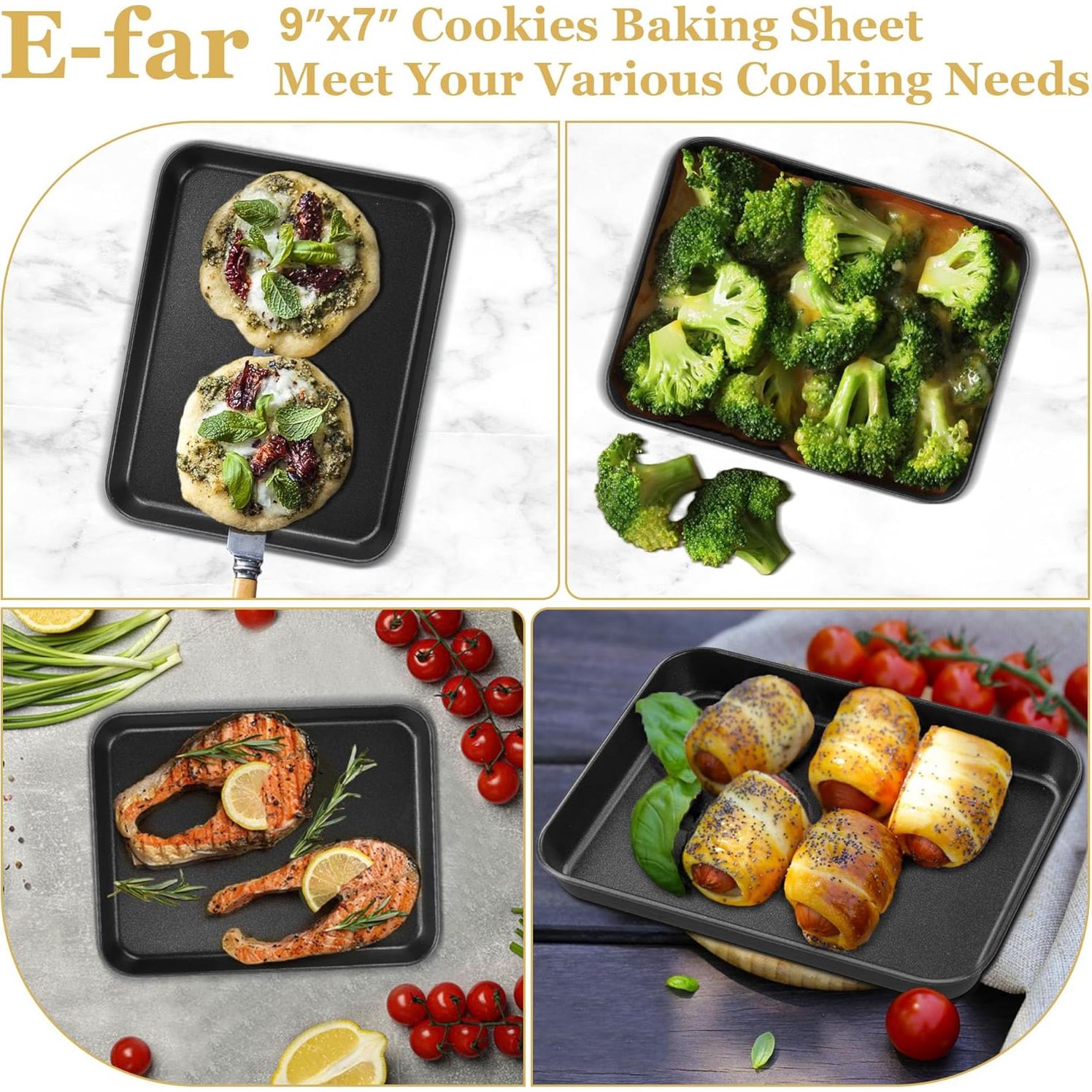 Bandeja para Hornear E-far 23x18 cm Acero al Carbono Antiadherente