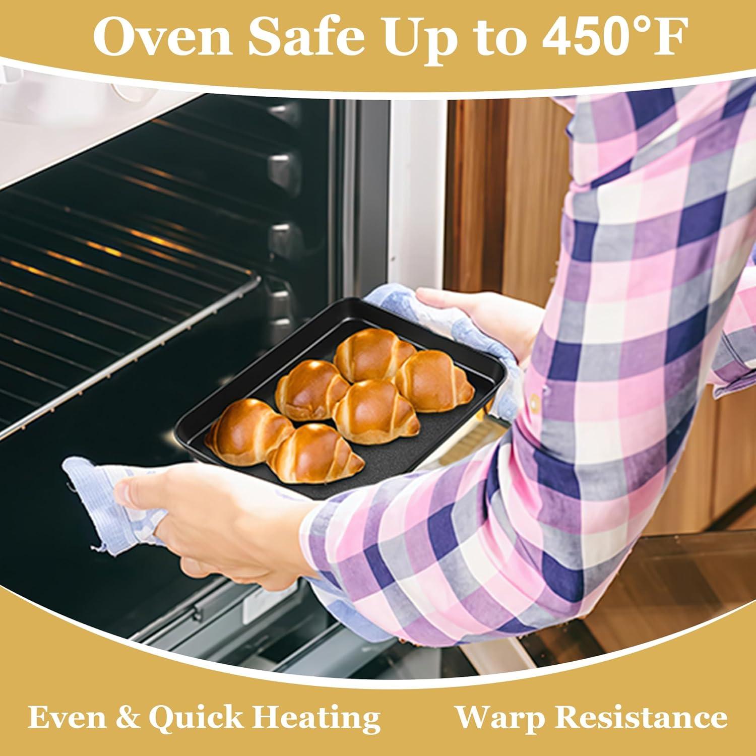 Bandeja para Hornear E-far 23x18 cm Acero al Carbono Antiadherente