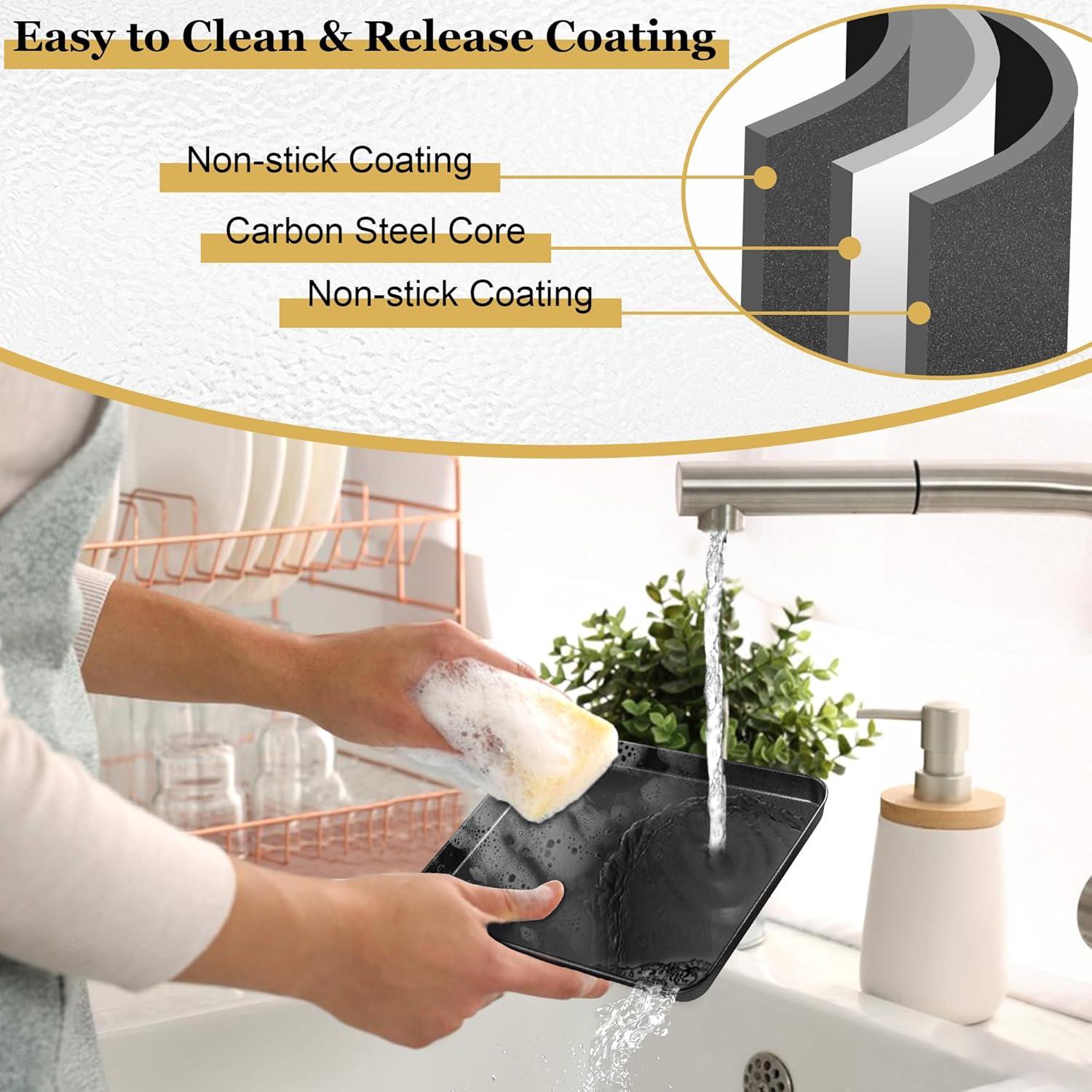 Bandeja para Hornear E-far 23x18 cm Acero al Carbono Antiadherente