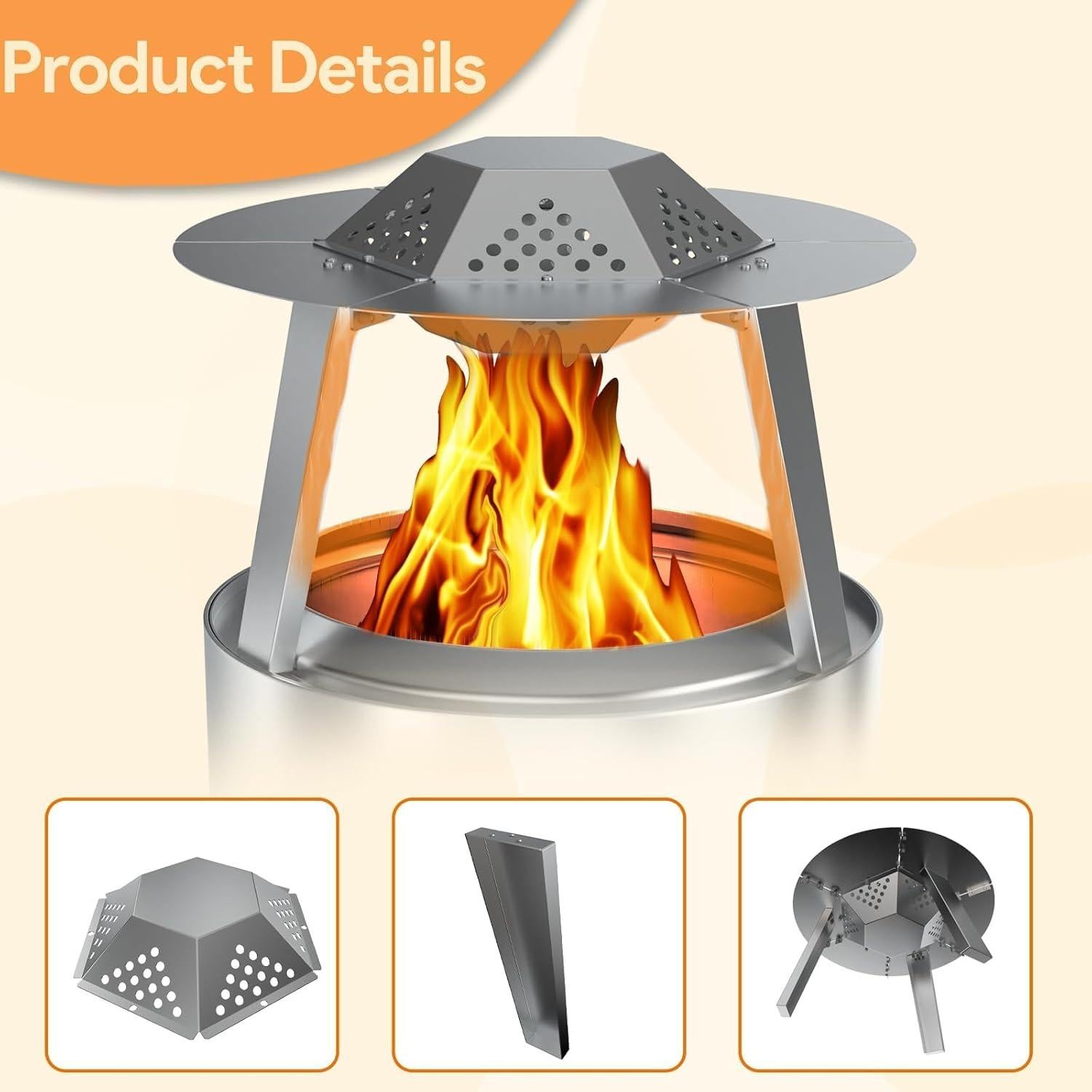 Deflector de Calor BQMAX para Fogata Solo Stove Ranger 15 cm