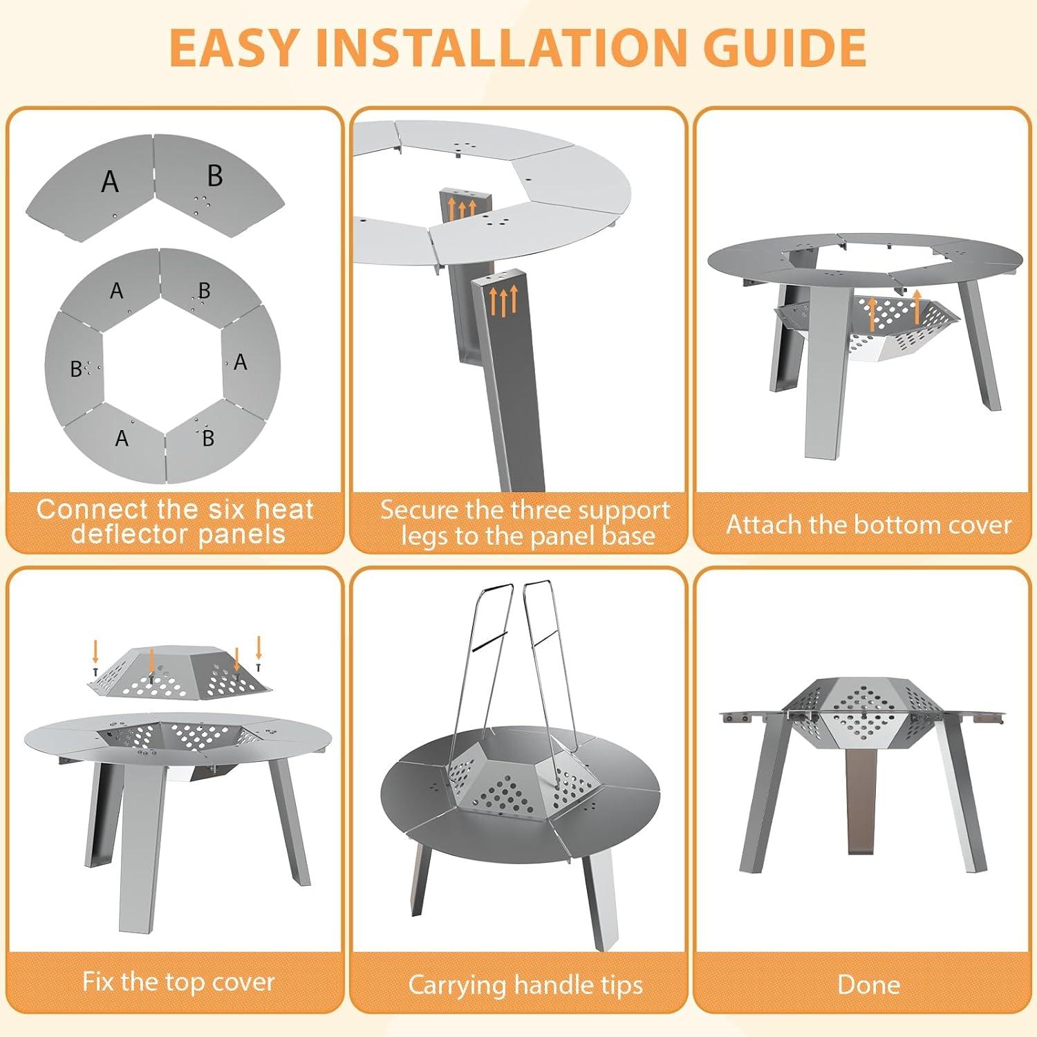 Deflector de Calor BQMAX para Fogata Solo Stove Ranger 15 cm