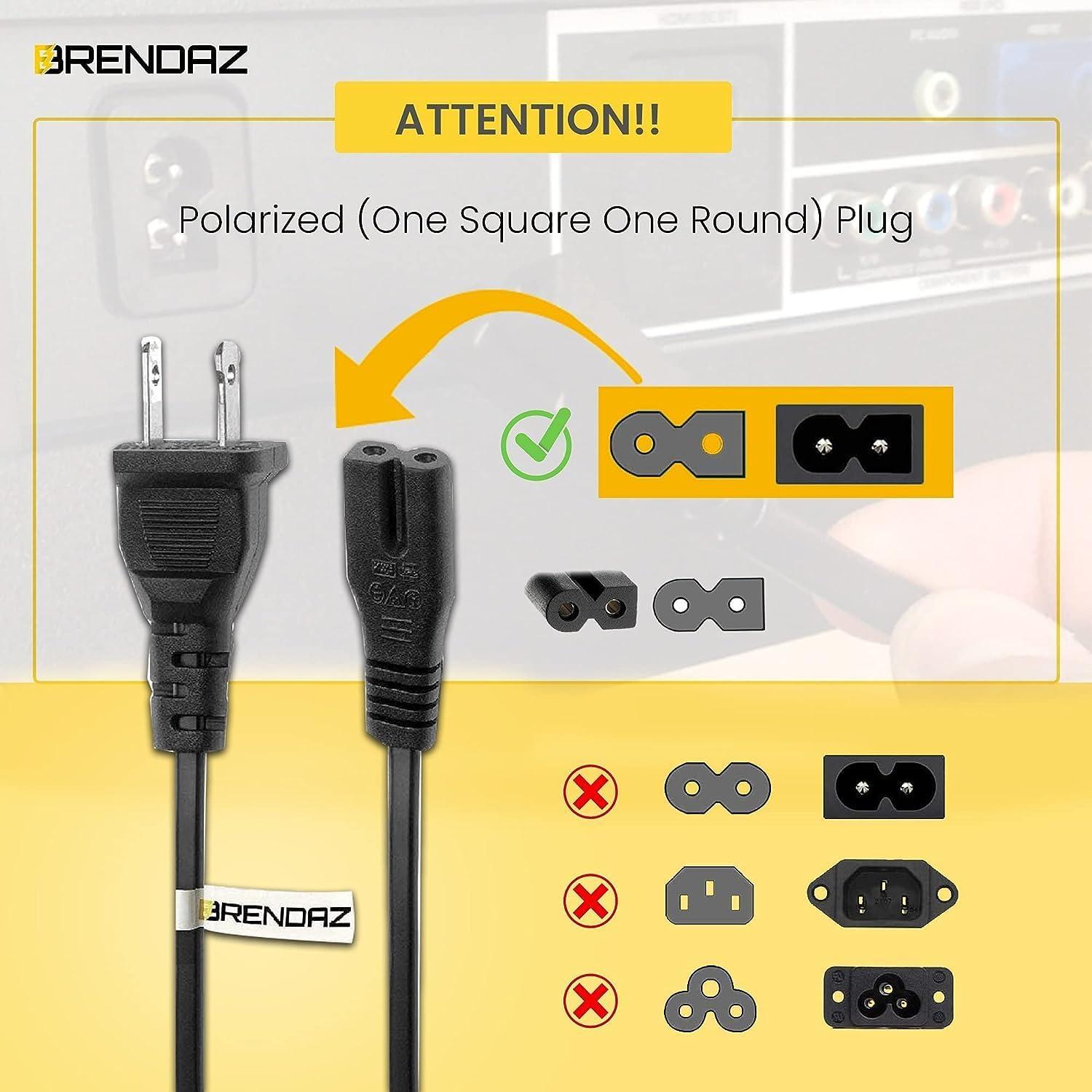 Cable de Alimentación Polarizado BRENDAZ 0.91m para Vizio HDTV