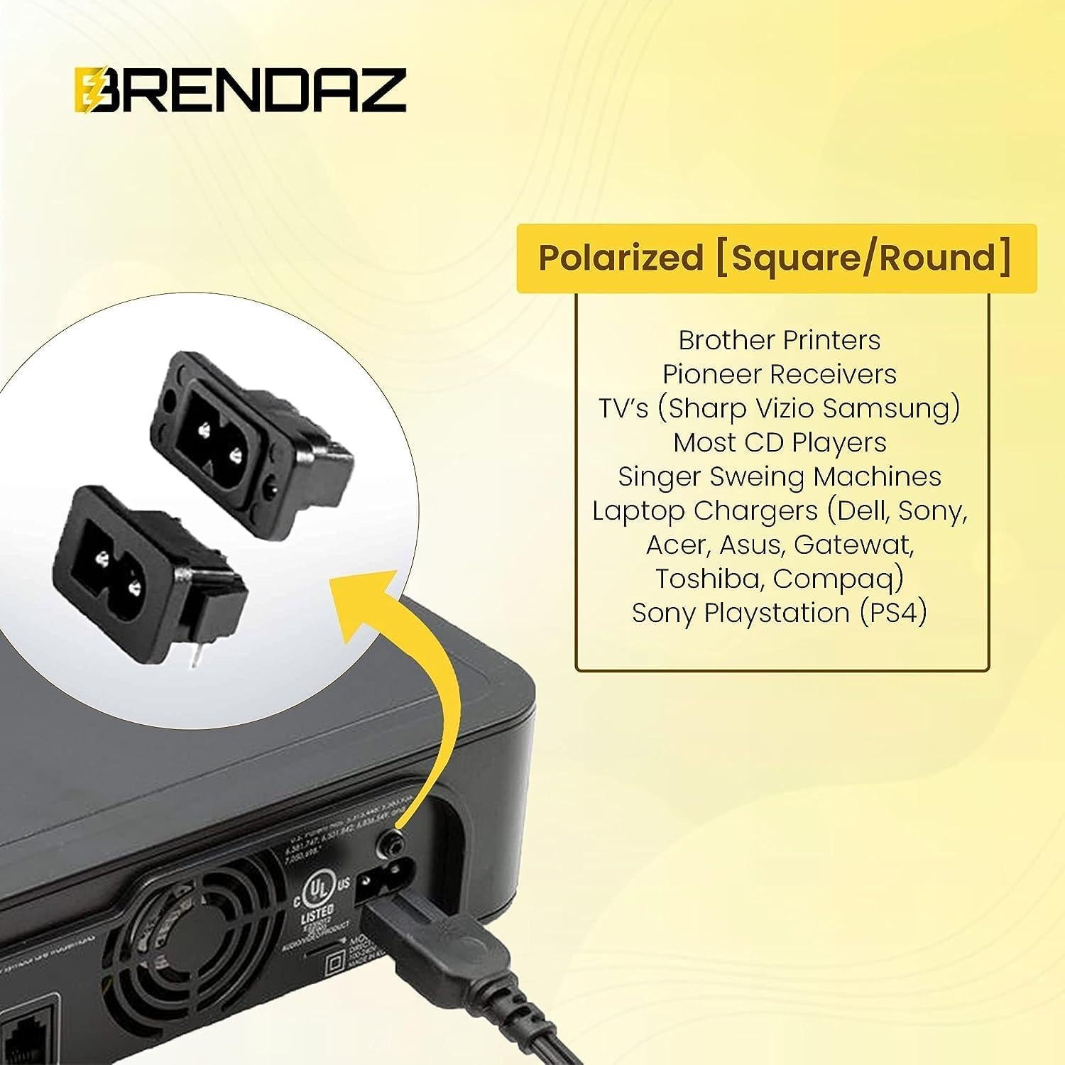 Cable de Alimentación Polarizado BRENDAZ 0.91m para Vizio HDTV