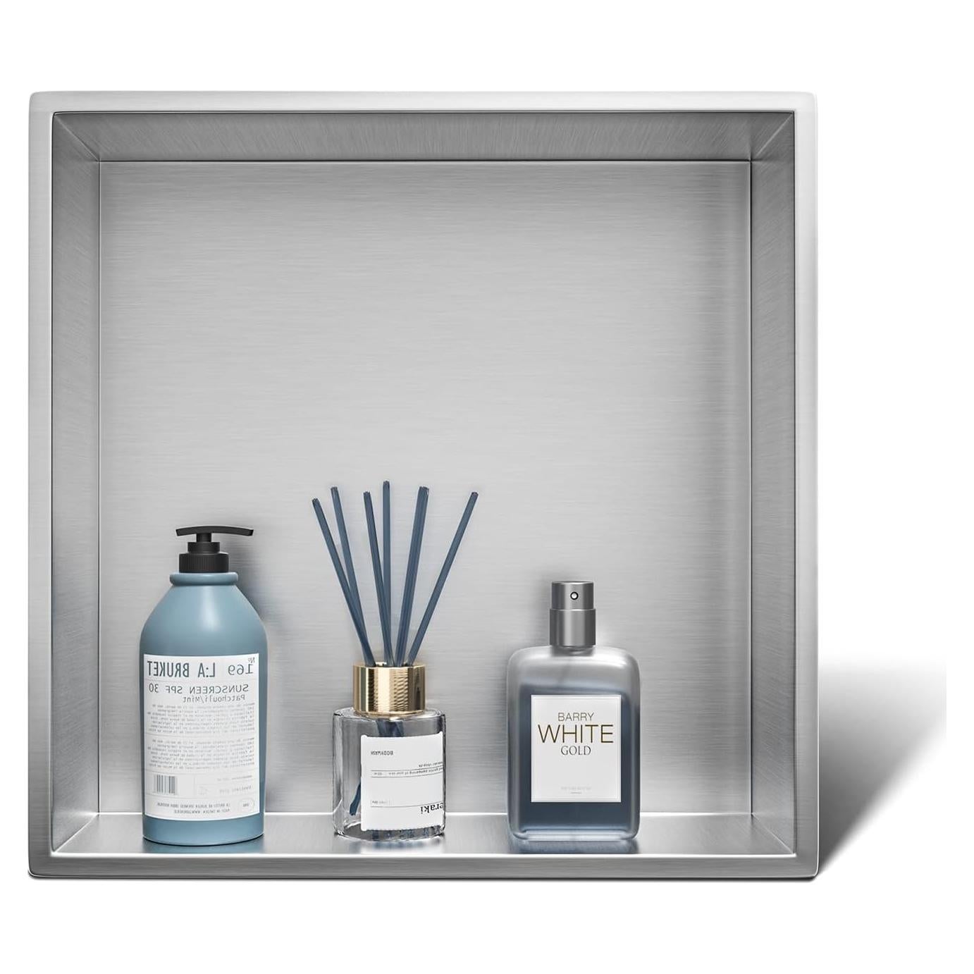 Nicho de Ducha de Acero Inoxidable Bernkot 30.48 cm Cepillado