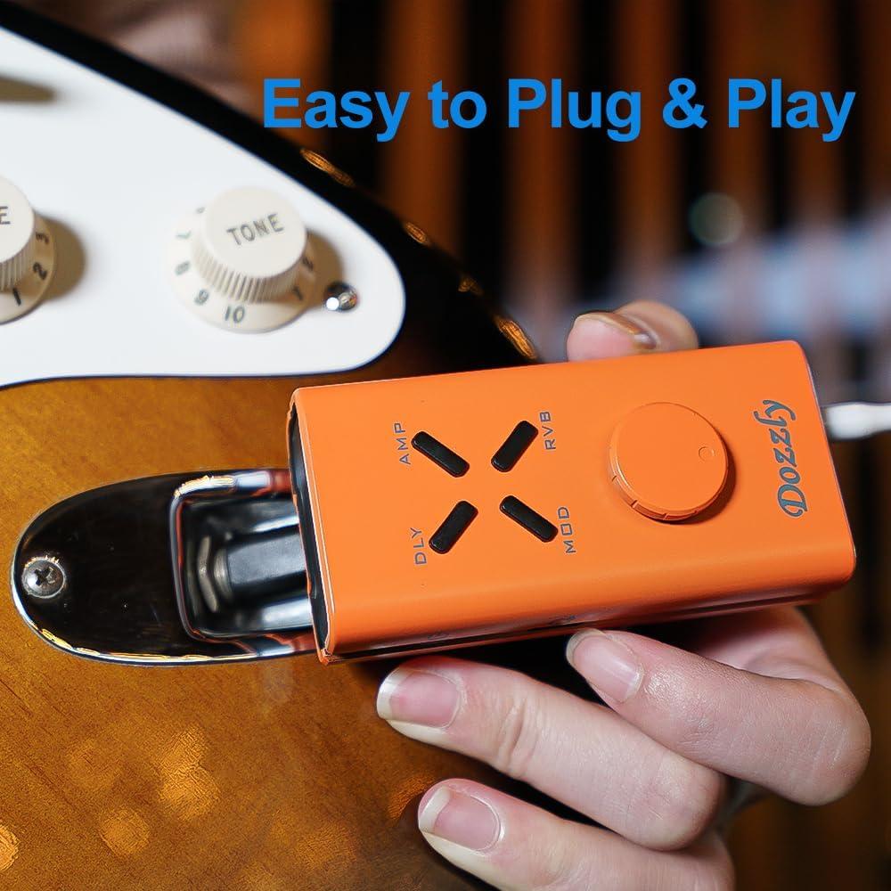 Amplificador de Auriculares Dozzly MS-8 Naranja con 18 Efectos