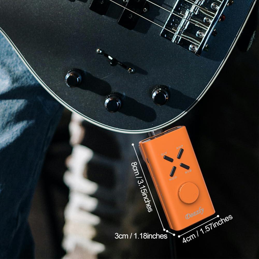 Amplificador de Auriculares Dozzly MS-8 Naranja con 18 Efectos