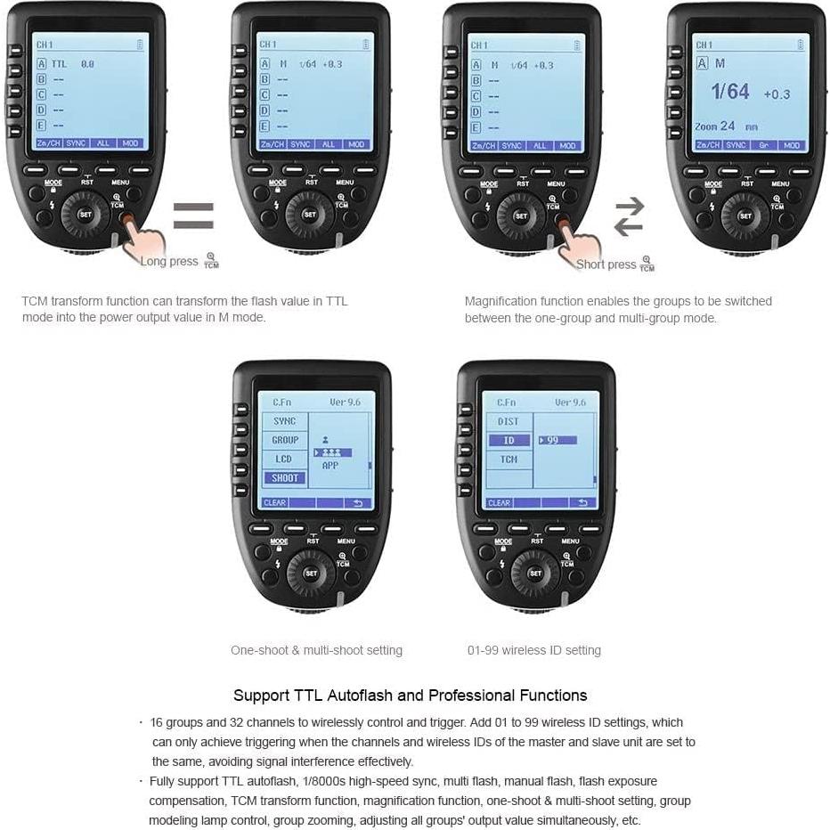 Disparador de Flash Inalámbrico Godox Xpro-S para Sony TTL