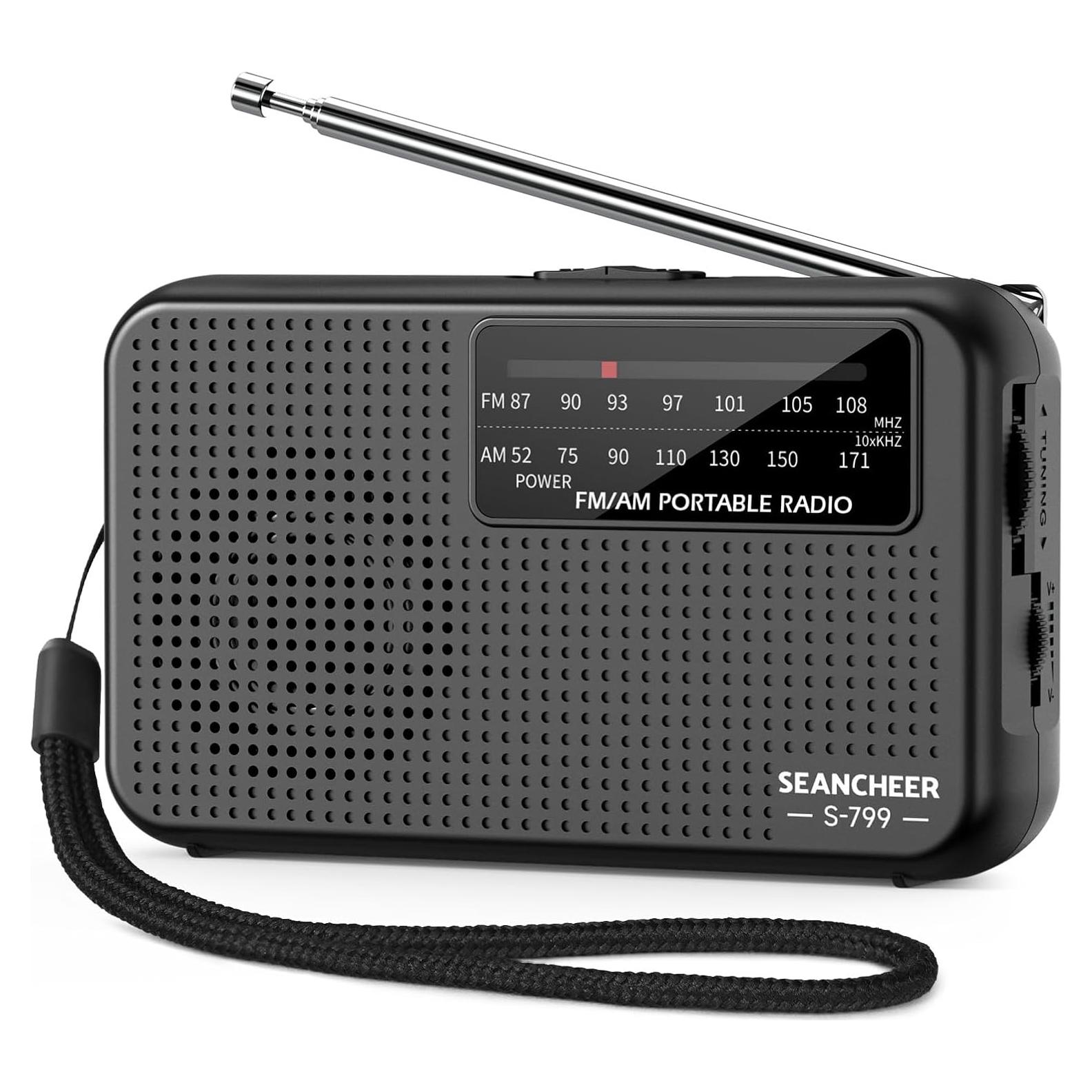 Radio Portátil AM FM SEANCHEER 799, Compacta y Ligera