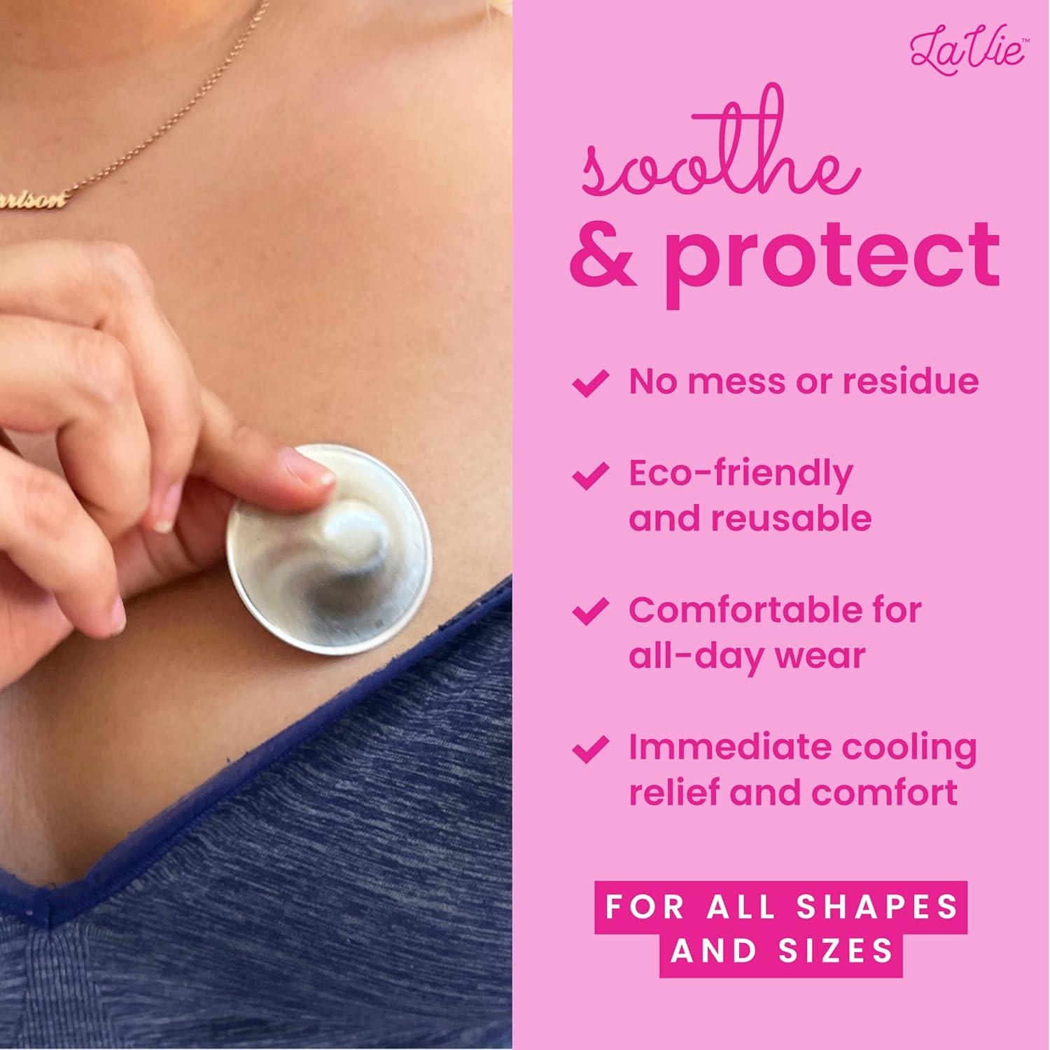 Copas de Plata para Lactancia LaVie 925 - Alivio Natural Tamaño XL