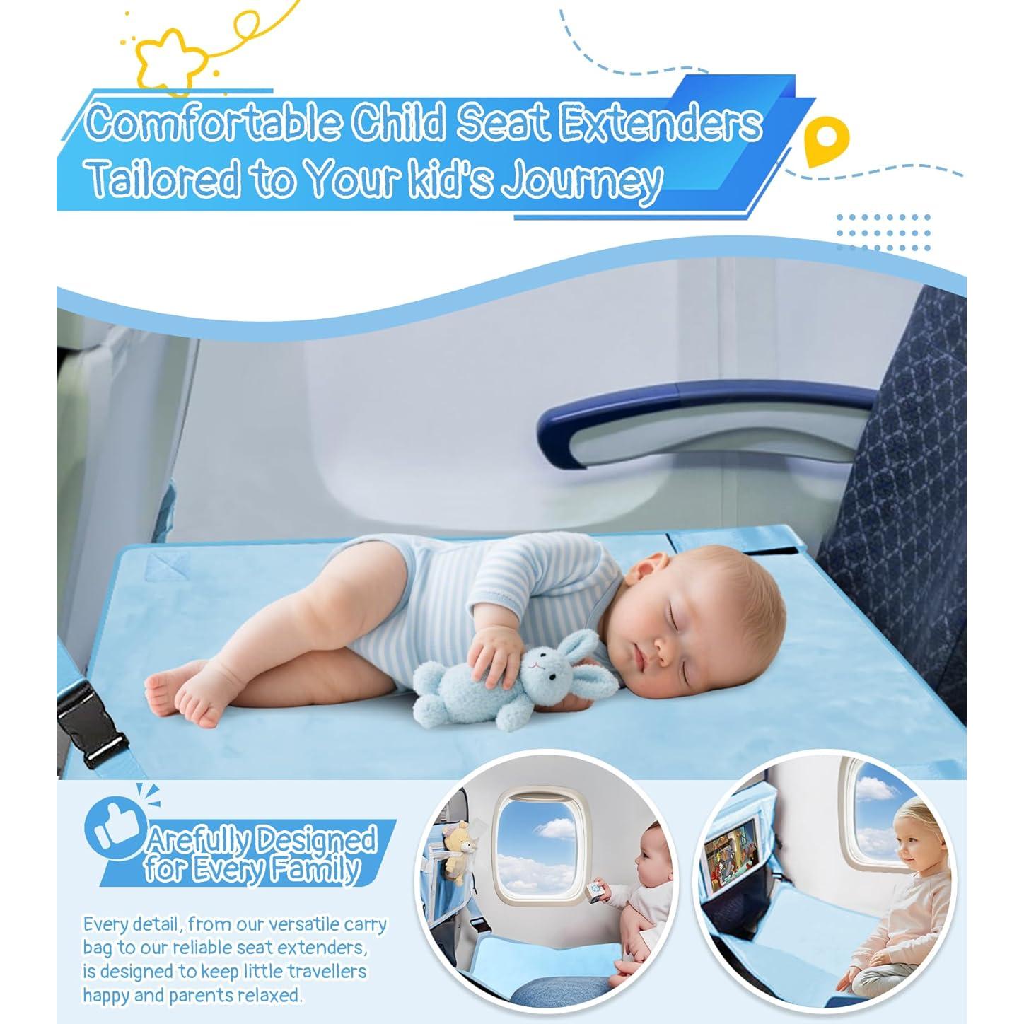 Cama de avión portátil Ravasen para niños 1-4 años azul