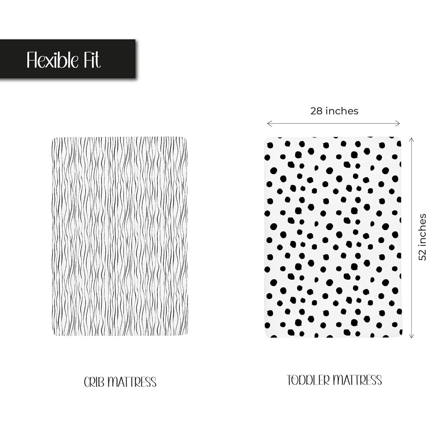 Juego de Sábanas para Cuna Ely's & Co. 100% Algodón Jersey Rayas