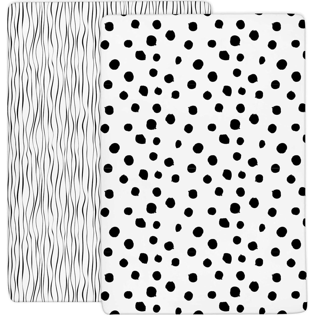 Juego de Sábanas para Cuna Ely's & Co. 100% Algodón Jersey Rayas