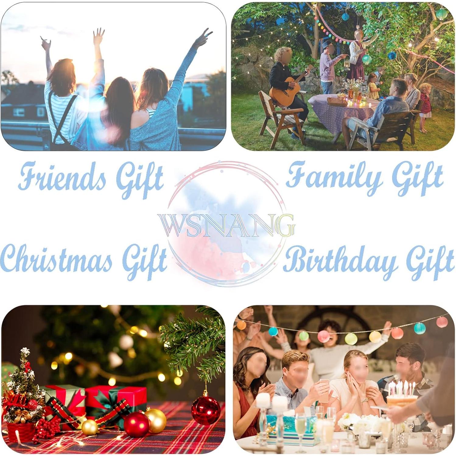 Espejo de Maquillaje Compacto WSNANG Doble Cara Plateado 7.1cm