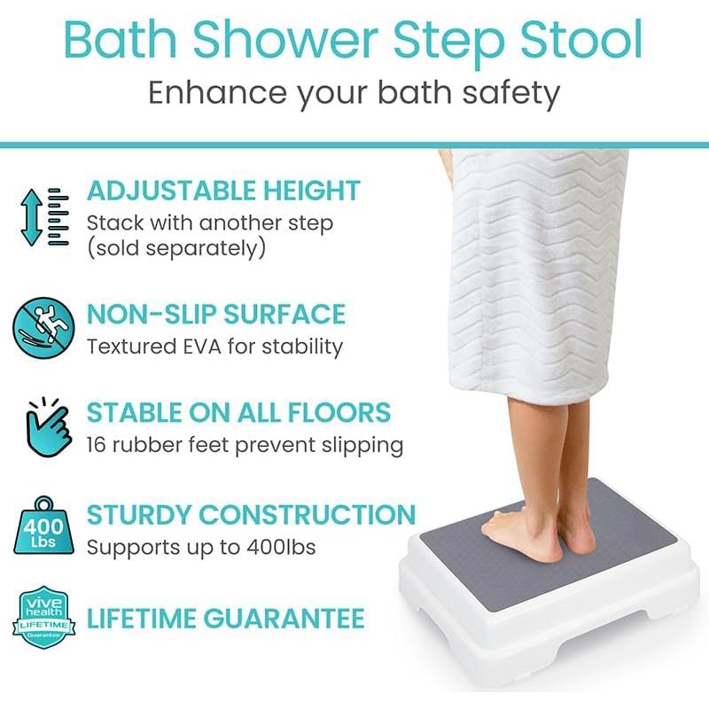 Escalón de Baño Antideslizante Vive 11.43 cm - Apilable