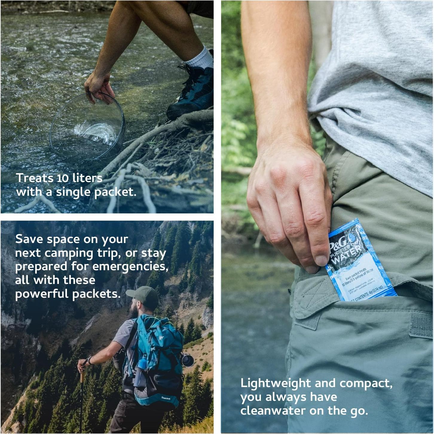 Purificador de Agua P&G 12 Paquetes Portátiles 10 Litros