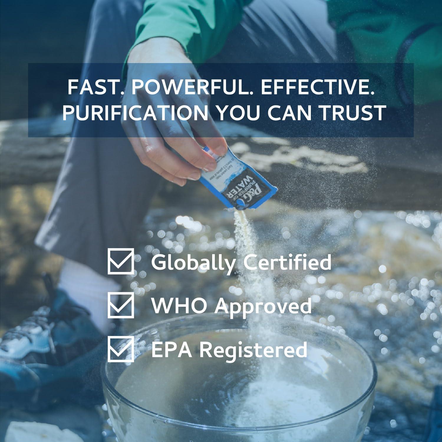 Purificador de Agua P&G 12 Paquetes Portátiles 10 Litros