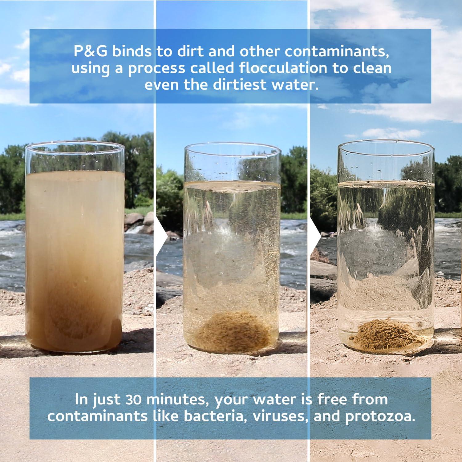 Purificador de Agua P&G 12 Paquetes Portátiles 10 Litros